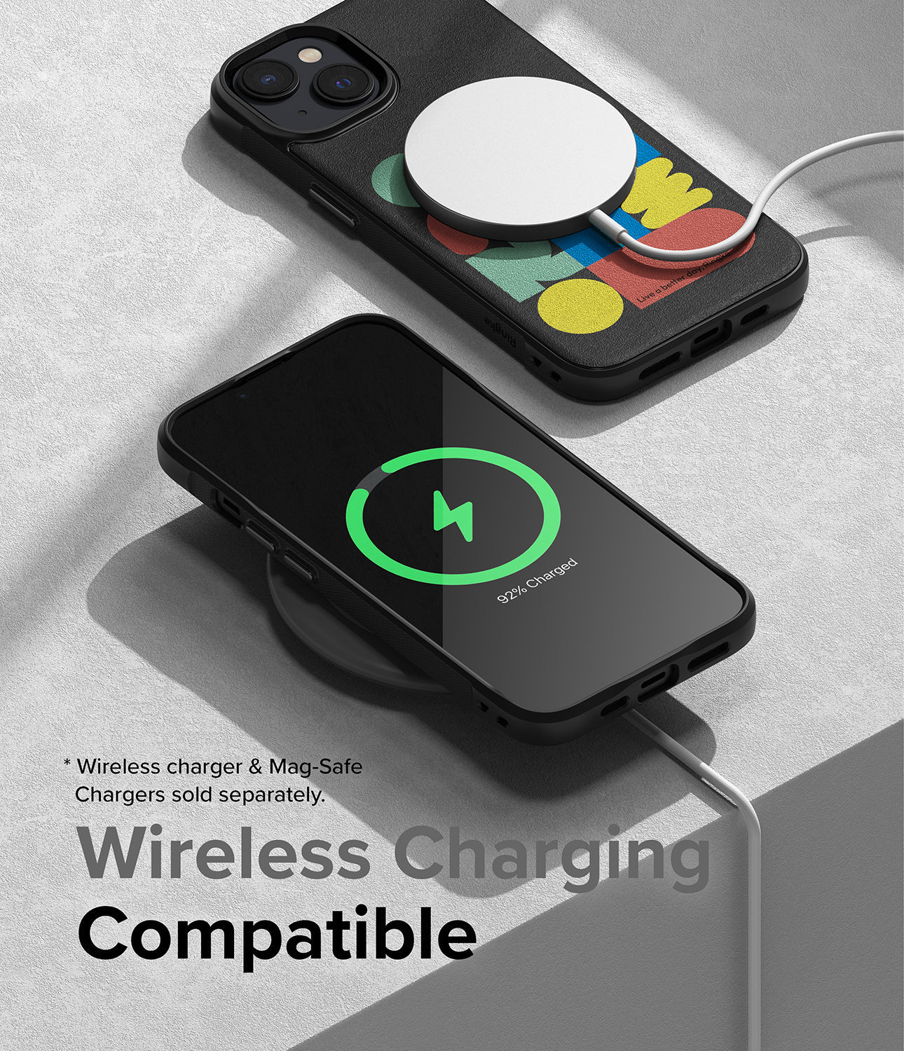 iPhone 14 Case | Onyx Design - Block - Wireless Charging Compatible