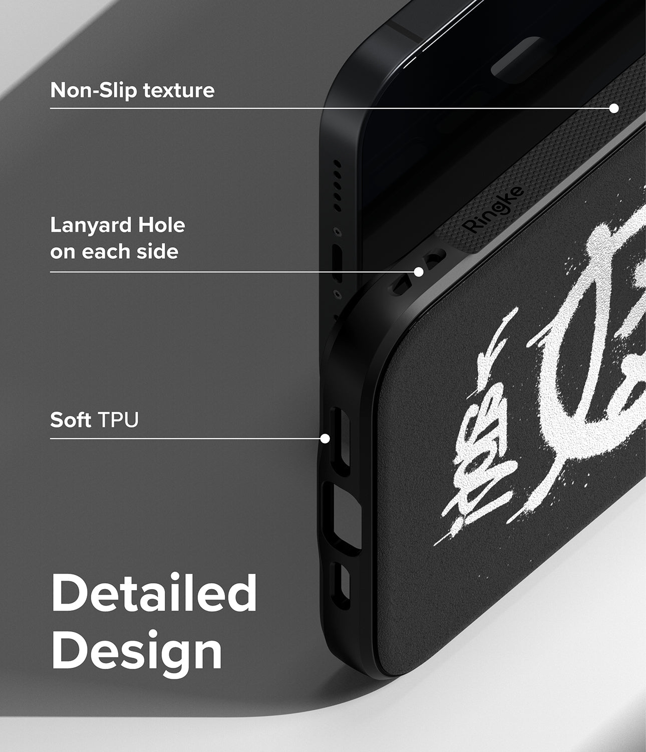 iPhone 14 Case | Onyx Design - Graffiti - Detailed Design. Non-Slip texture. Lanyard Hole on each side. Soft TPU.