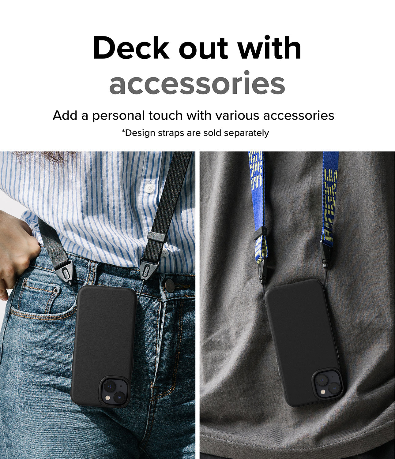 iPhone 14 Case | Onyx - Black - Deck out with accessories. Add a personal touch with various accessories. Design straps are sold separately