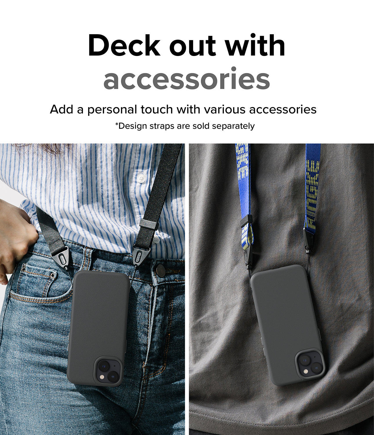 iPhone 14 Case | Onyx - Dark Gray - Deck out with accessories. Add a personal touch with various accessories.