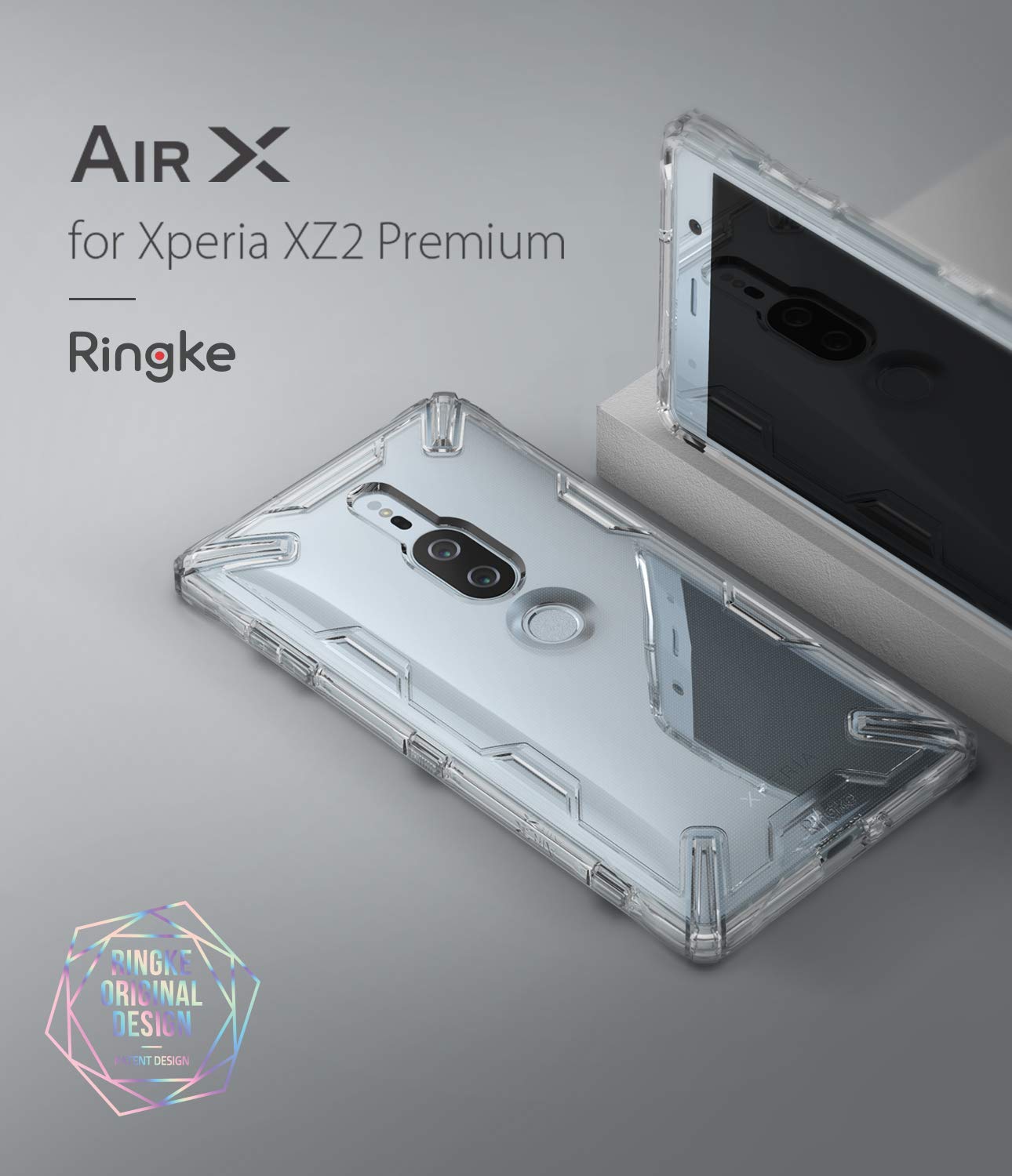 xperia xz2 premium air case x smoke black