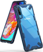 Galaxy A70, ringke fusion-x case, space blue
