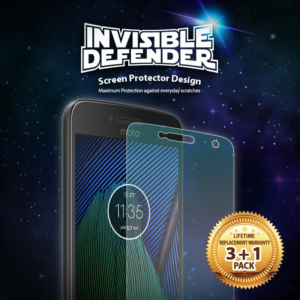 motorola moto g5 plus ringke invisible defender 4 pack hd clearness screen protector