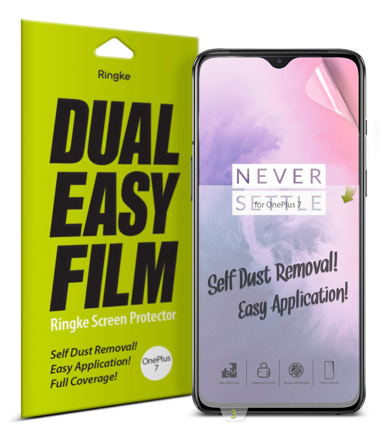 Ringke OnePlus 7 Dual Easy Screen Protector
