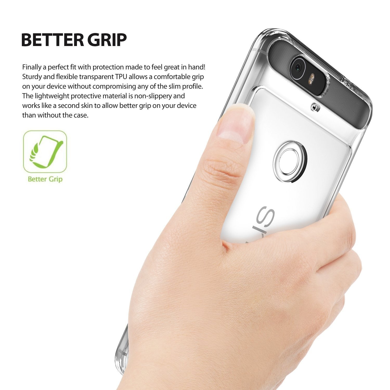 ringke fusion clear transparent hard back case cover for google nexus 6p main better grip