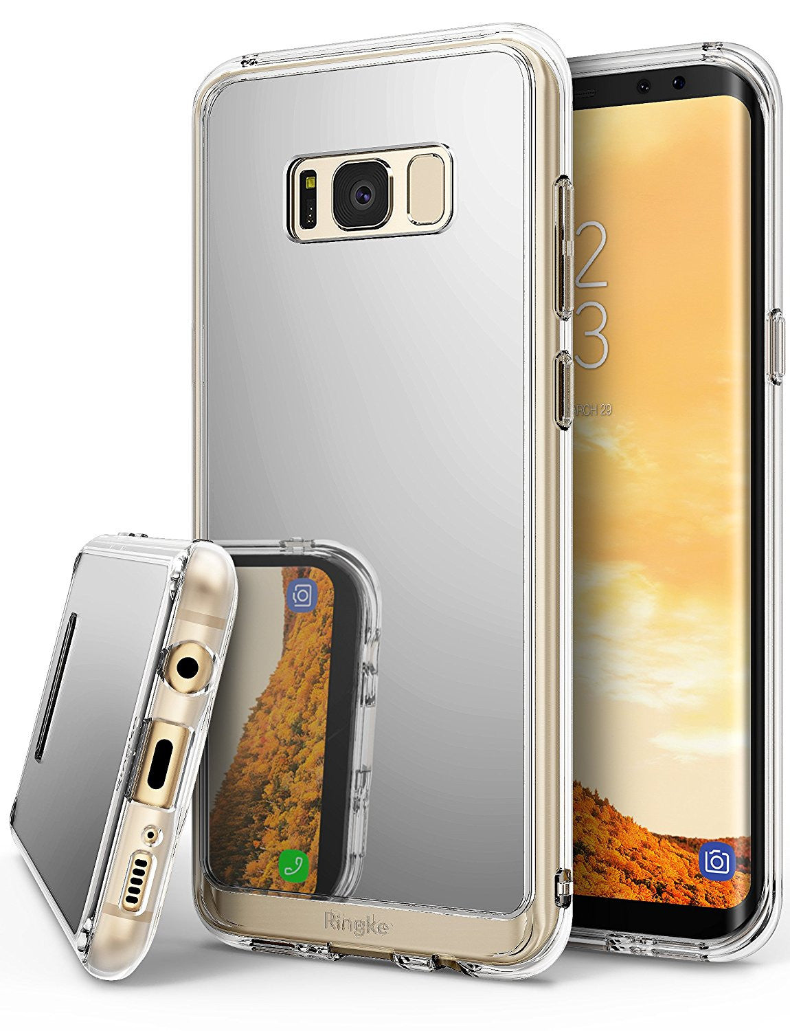 samsung galaxy s8 case ringke fusion case mirror case bright reflection radiant luxury mirror case silver