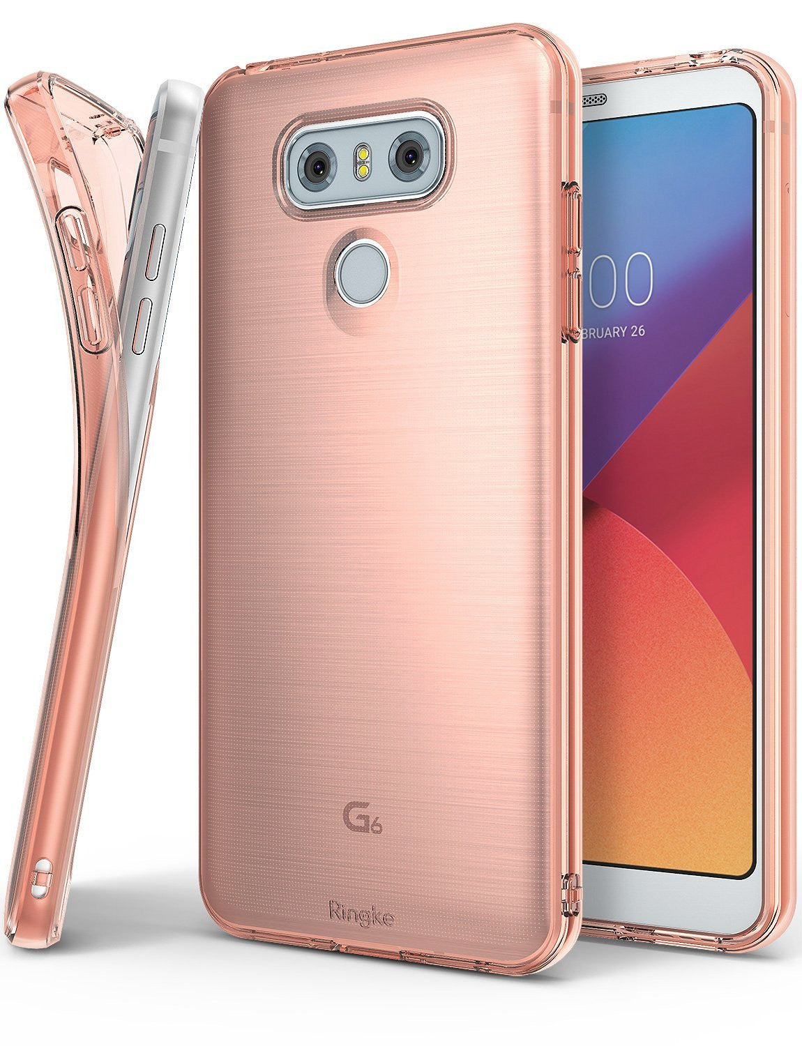 lg g6 case ringke air case rose gold