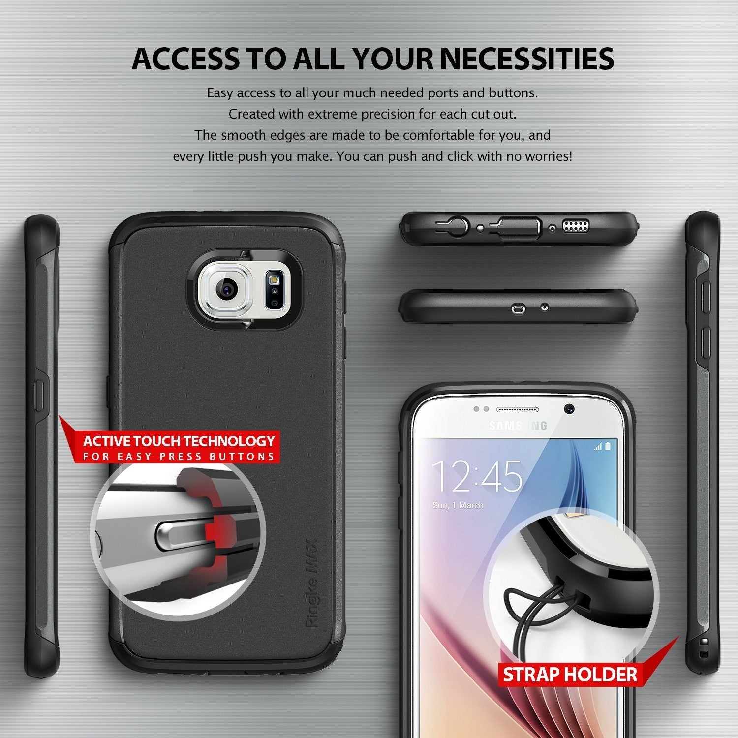 ringke max dual layered heavy duty protective cover case for galaxy s6