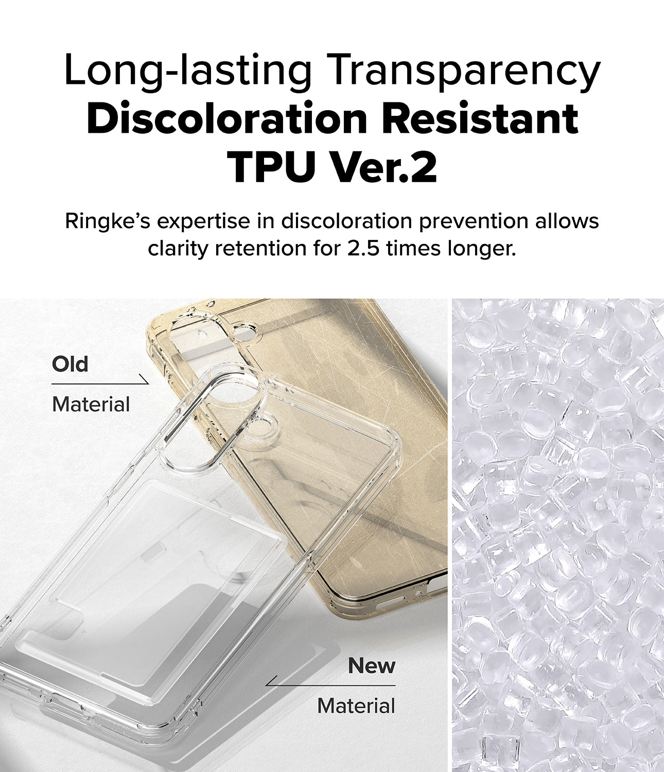 Long-lasting Transparency Discoloration Resistant TPU Ver.2