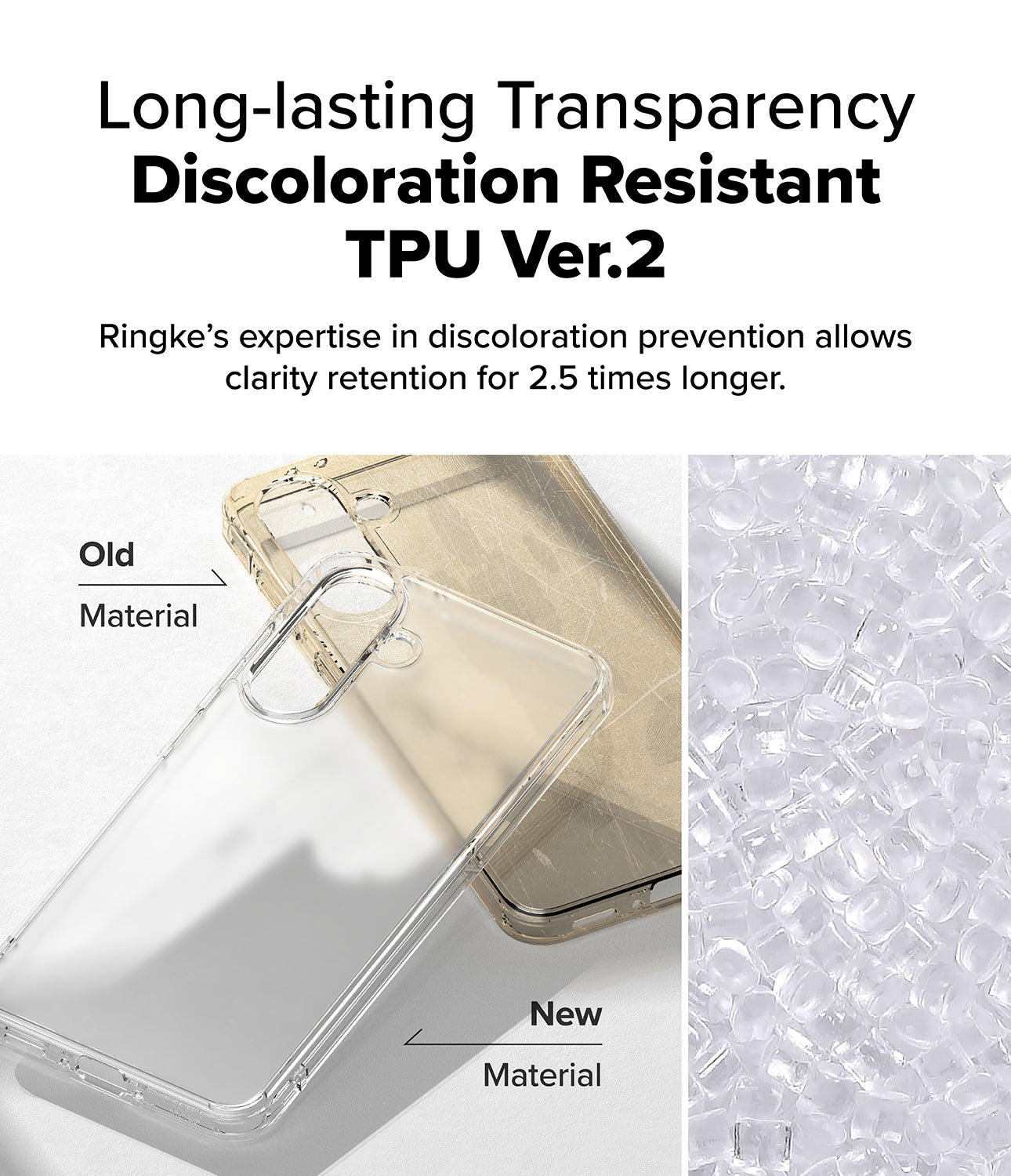 Long-lasting Transparency Discoloration Resistant TPU Ver.2