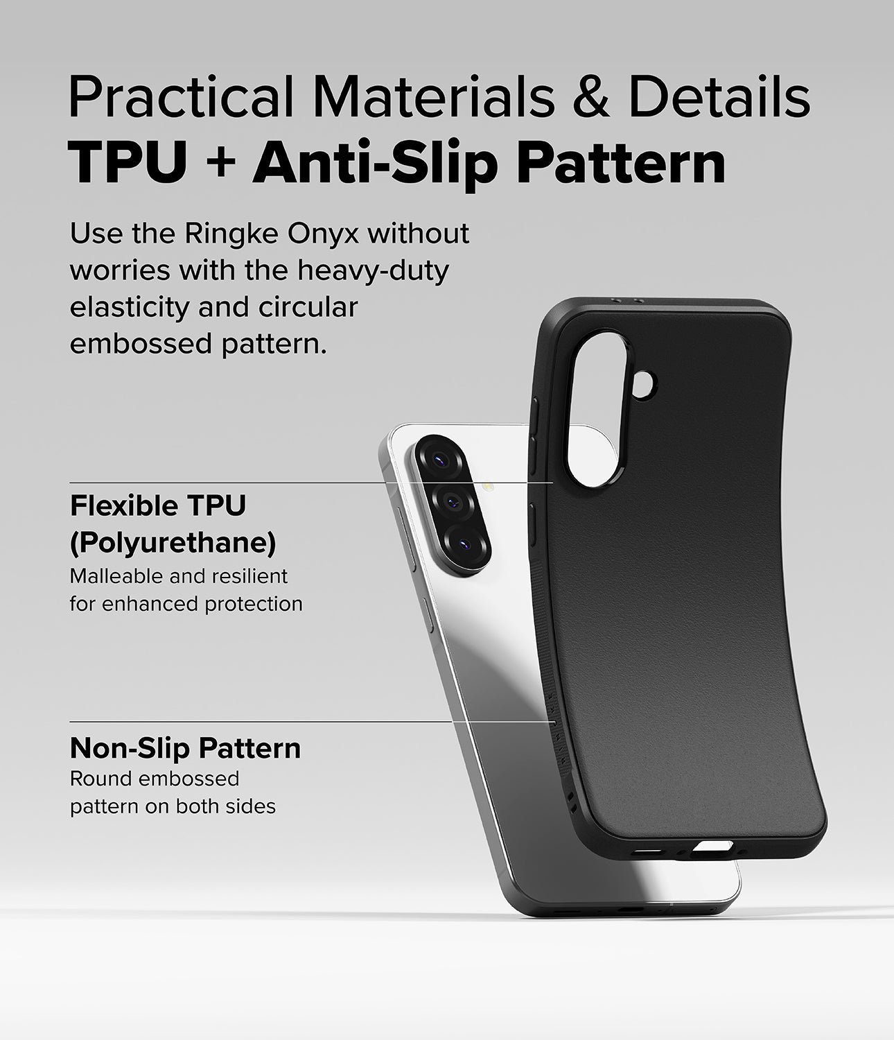 Practical Materials & Details TPU + Anti-Slip Pattern