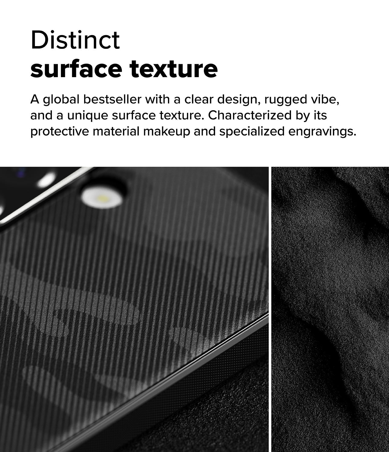 Distinct surface texture