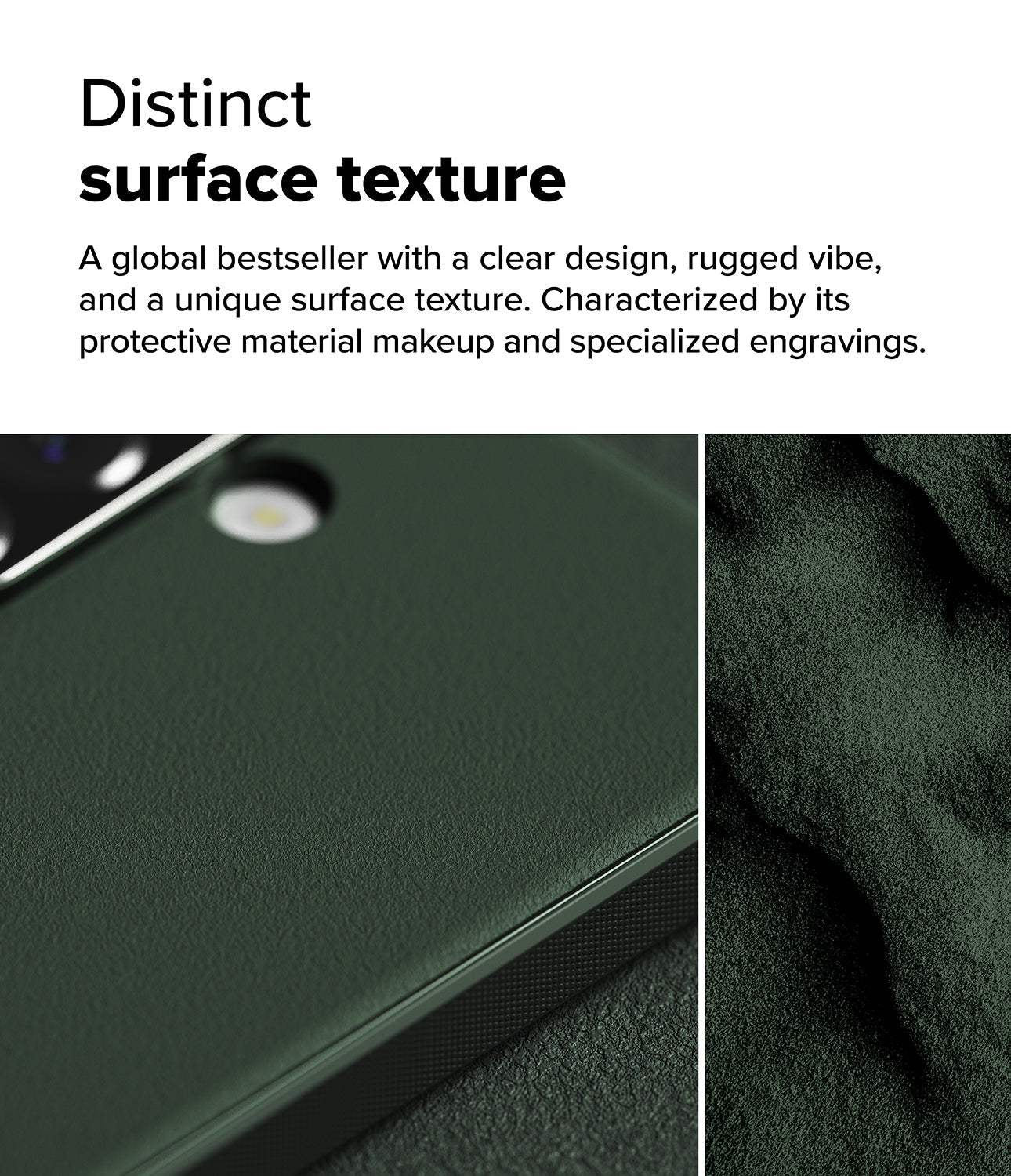 Distinct surface texture