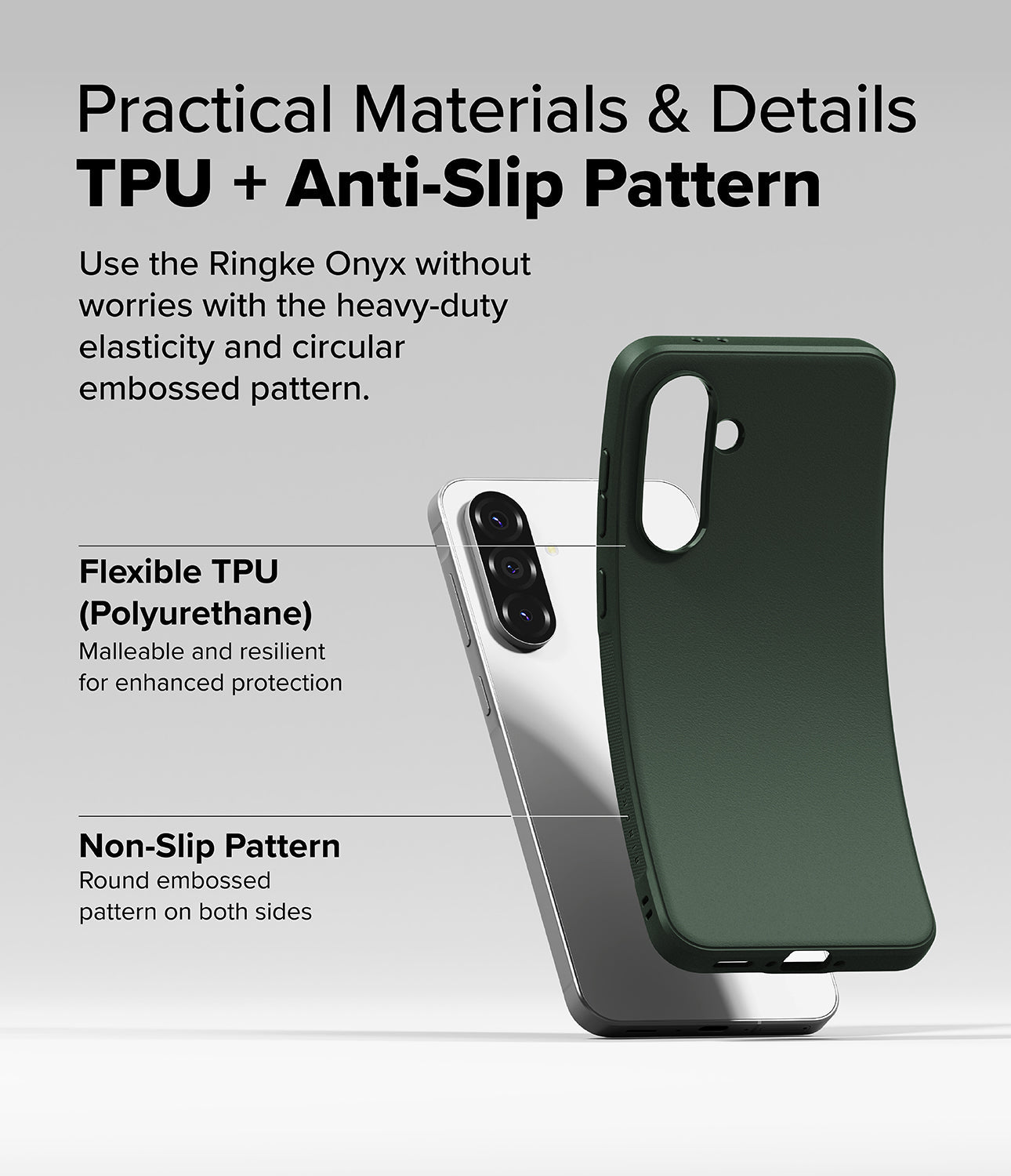 Practical Materials & Details TPU + Anti-Slip Pattern