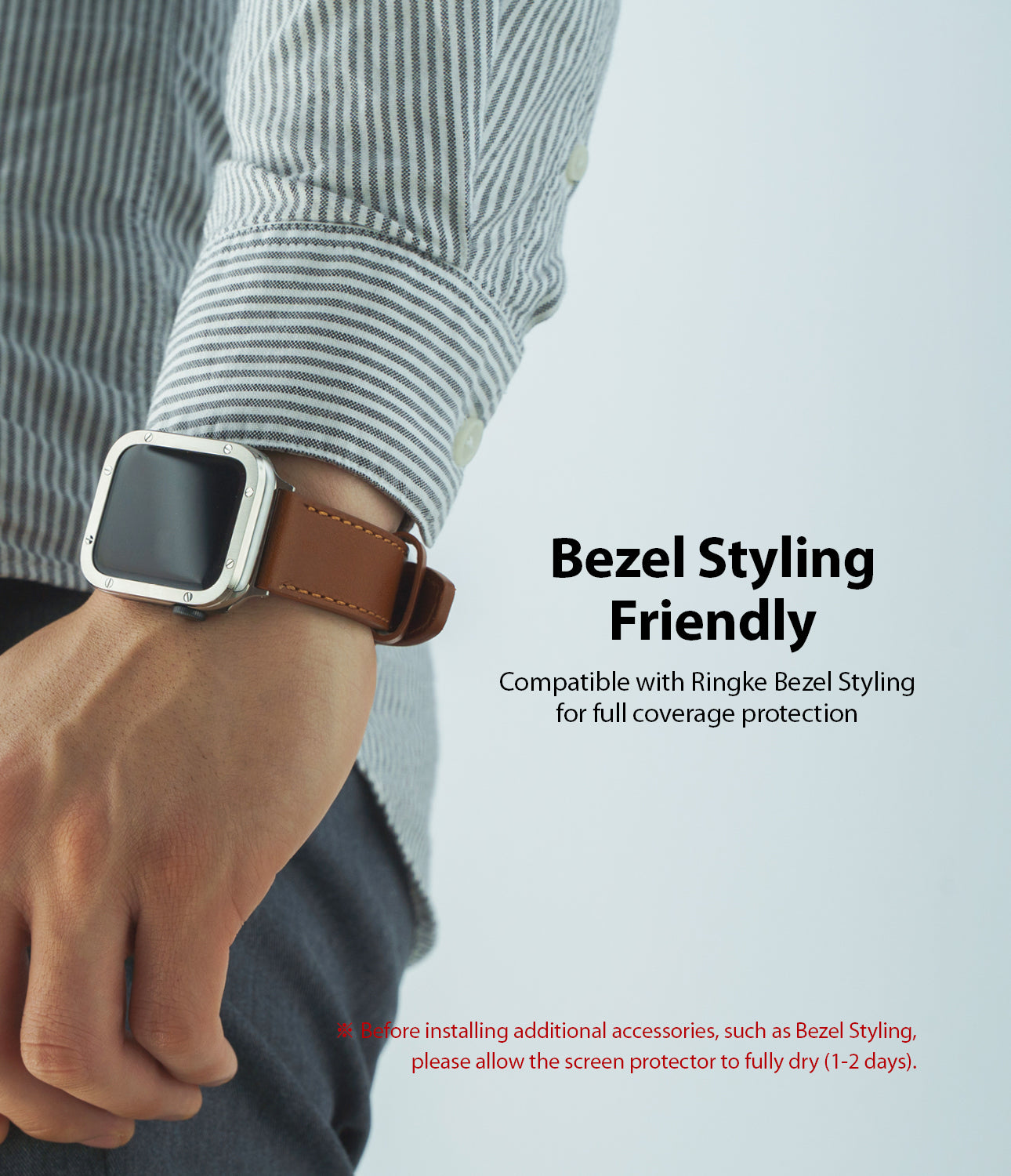 bezel styling friendly : compatible with ringke bezel styling for full coverage protection