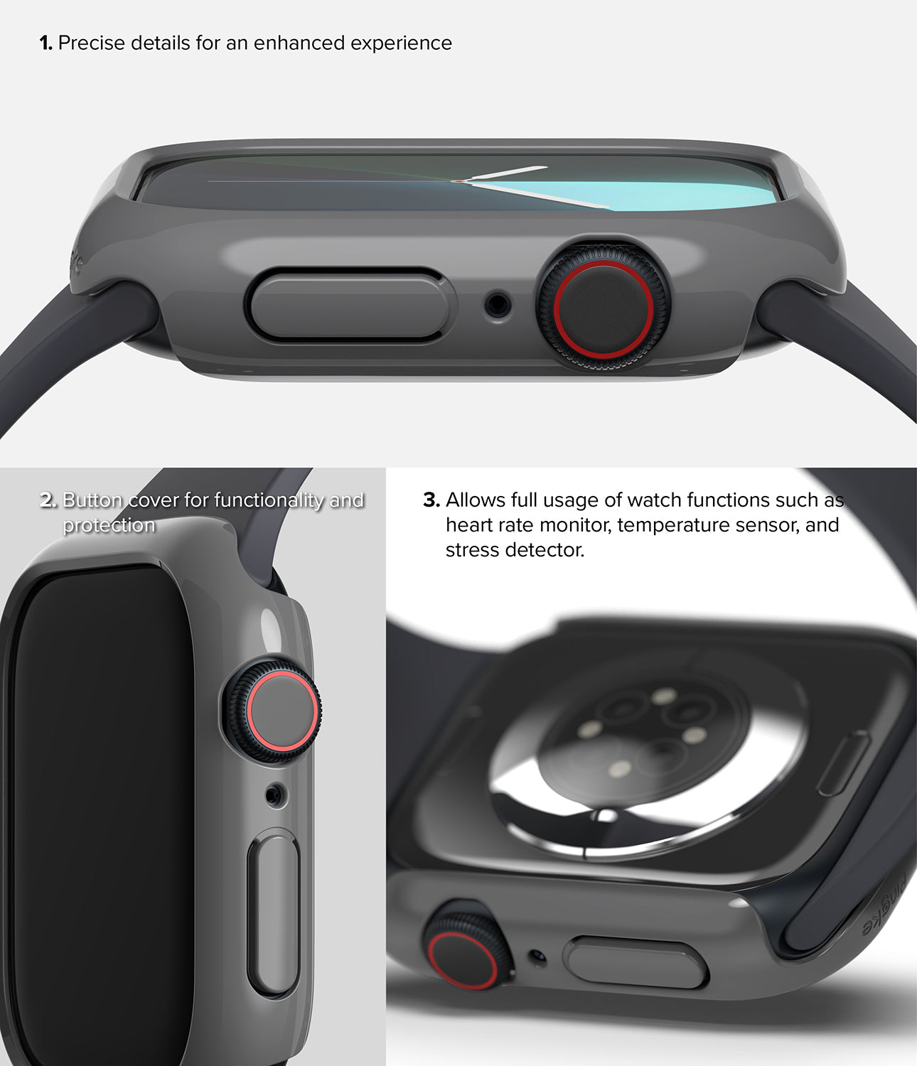 Detailed Design - Precise details, Button cover, usage of watch functions