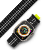 Apple Watch 49mm / 45mm / 44mm / 42mm | Sports Air Loop Watch Band Black, Olive, White - Cooling sports watchband with the hook and loop fastener