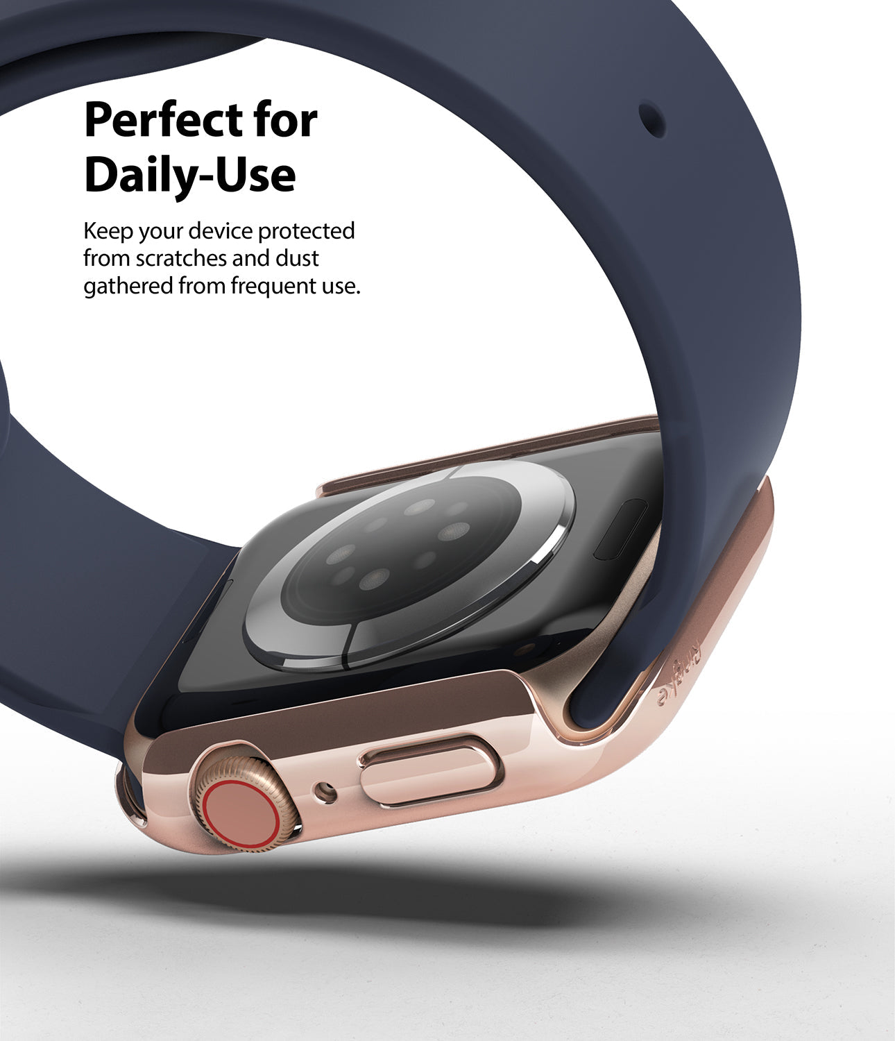 Apple Watch Series 6 / 5 / 4 / SE (44mm) Case | Slim (2 Pack) - Apple Watch Series 6 / 5 / 4 / SE (44mm) Case | Slim (2 Pack) - Rose gold slim protective case on a 44mm Apple Watch.