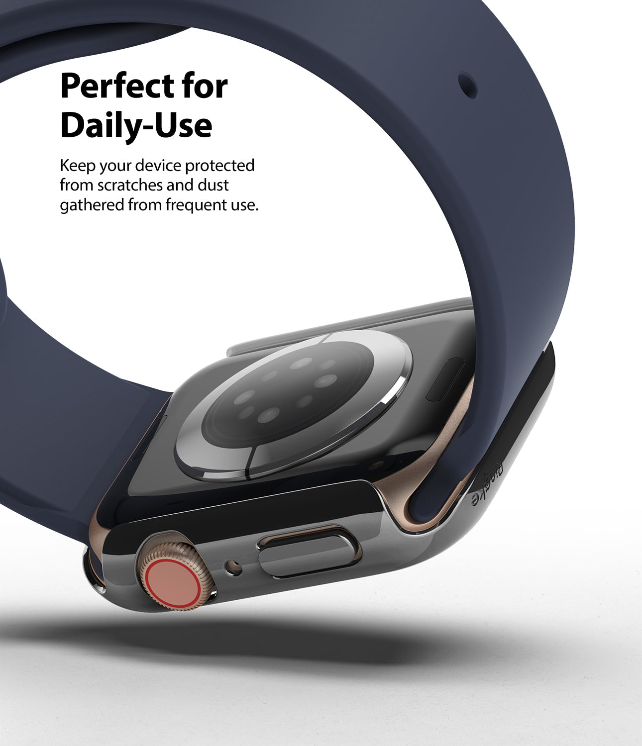 Apple Watch Series 6 / 5 / 4 / SE (44mm) Case | Slim (2 Pack) - Apple Watch Series 6 / 5 / 4 / SE (44mm) Case | Slim (2 Pack) - Close-up of a slim protective case on an Apple Watch.