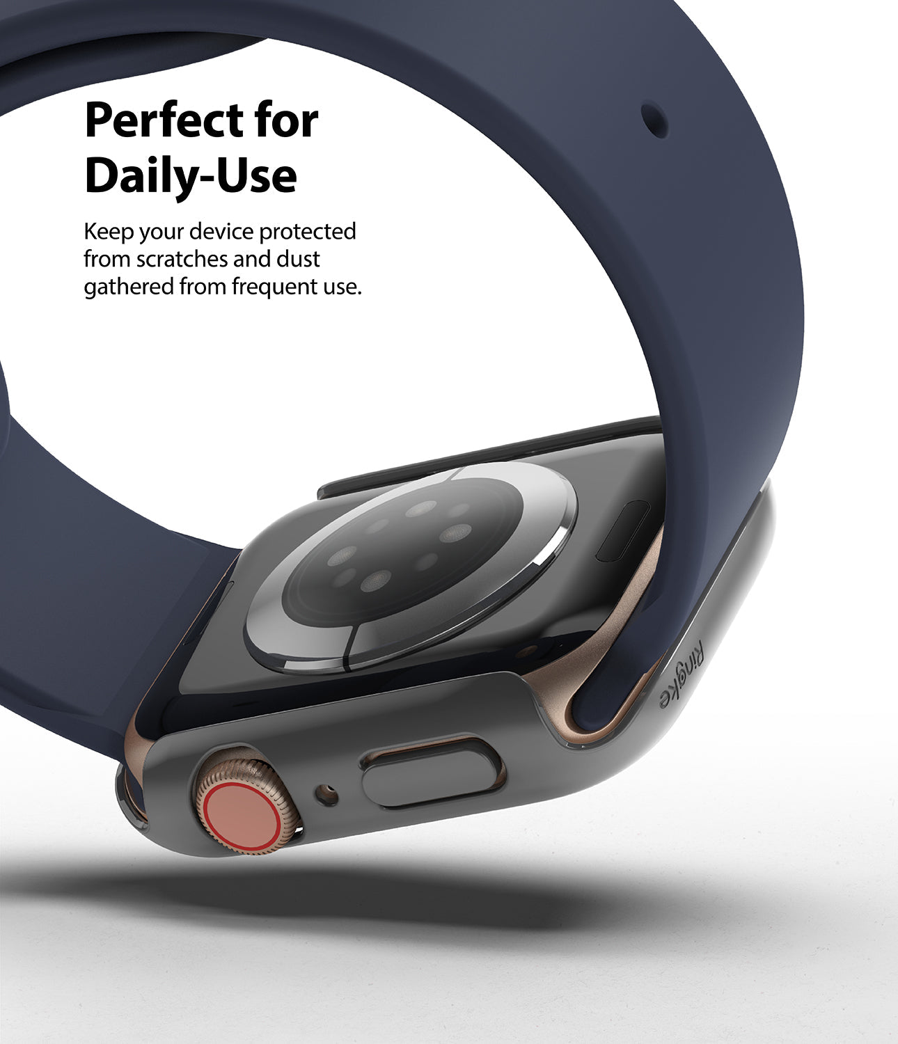 Apple Watch Series 6 / 5 / 4 / SE (44mm) Case | Slim (2 Pack) - Apple Watch Series 6 / 5 / 4 / SE (44mm) Case | Slim (2 Pack) - Close-up of a slim protective case on an Apple Watch.