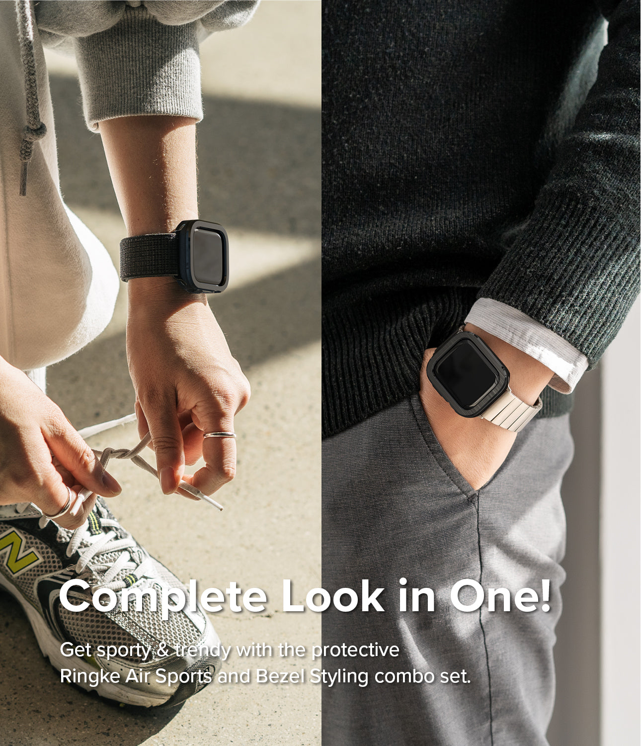 Apple Watch Series (45mm / 44mm) | Air Sports (Black) + Bezel Styling 31 (Black)-Complete Look in One