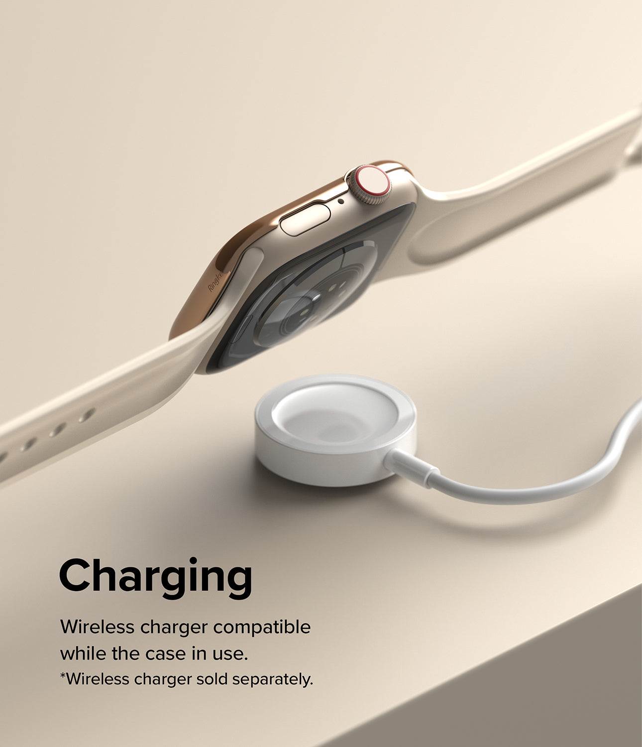 Apple Watch Series (41mm) / Ringke Bezel Styling / 41-02 Rose Gold-Charging