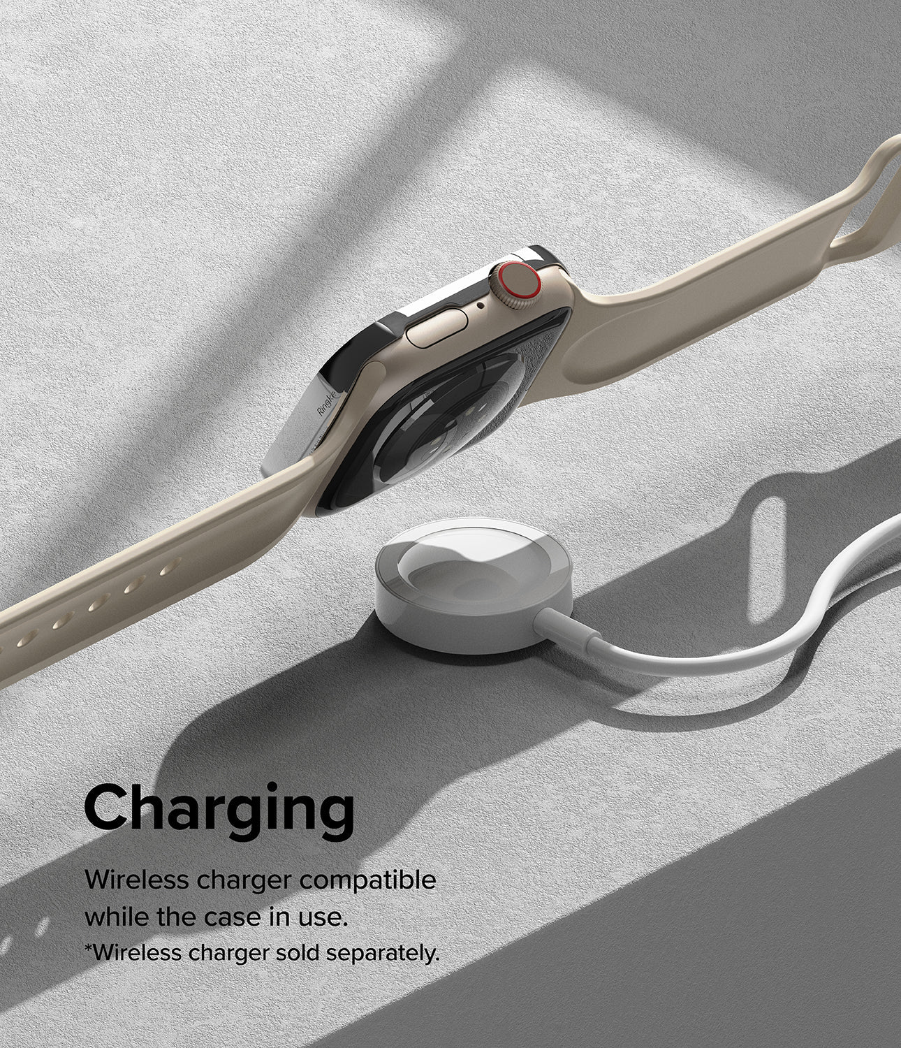 Apple Watch Series (45mm) | Bezel Styling 45-40 | Hairline Silver (Bolts Design)-Charging