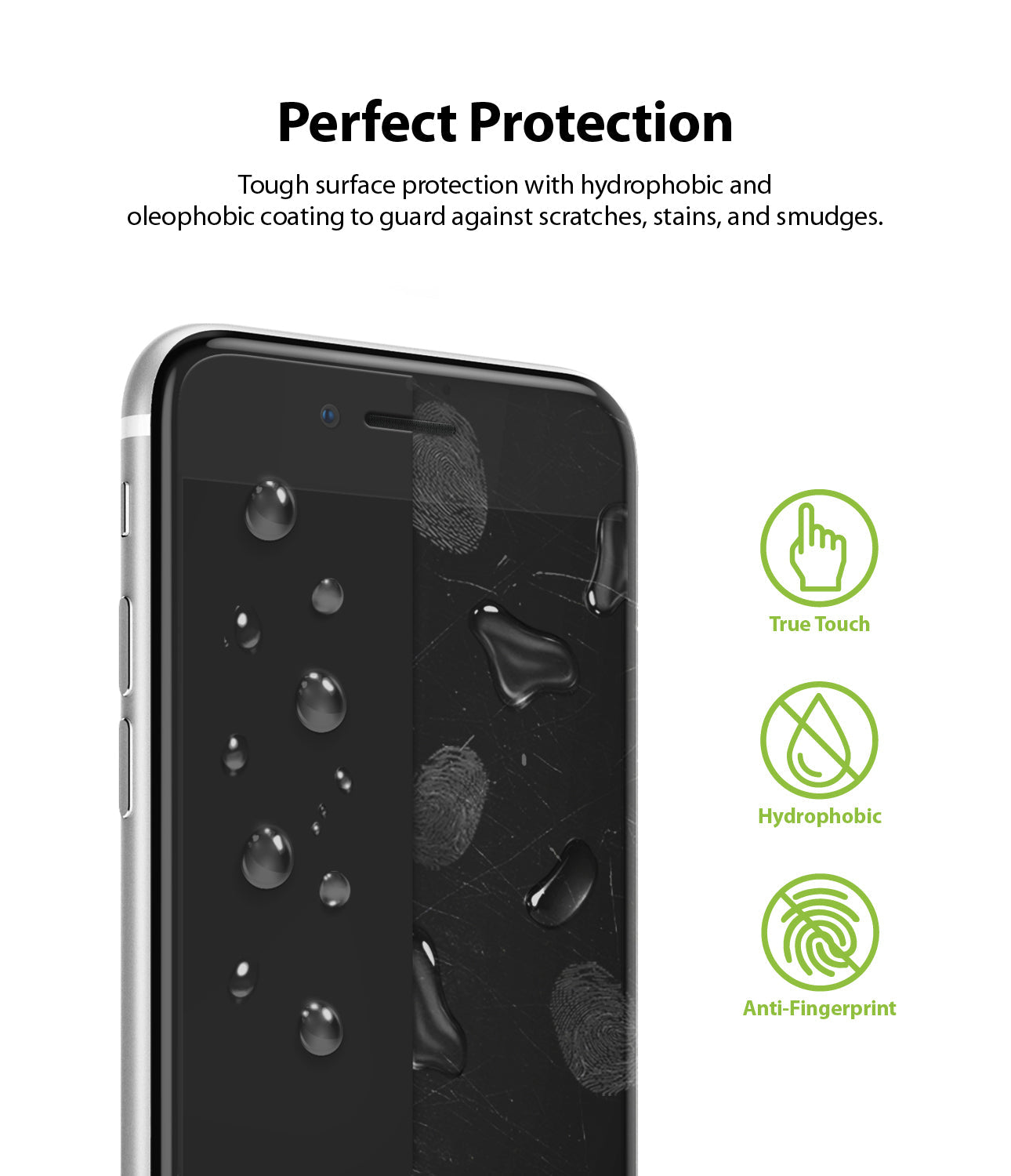 tough surface protection with hydrophobic and oleophobic coating