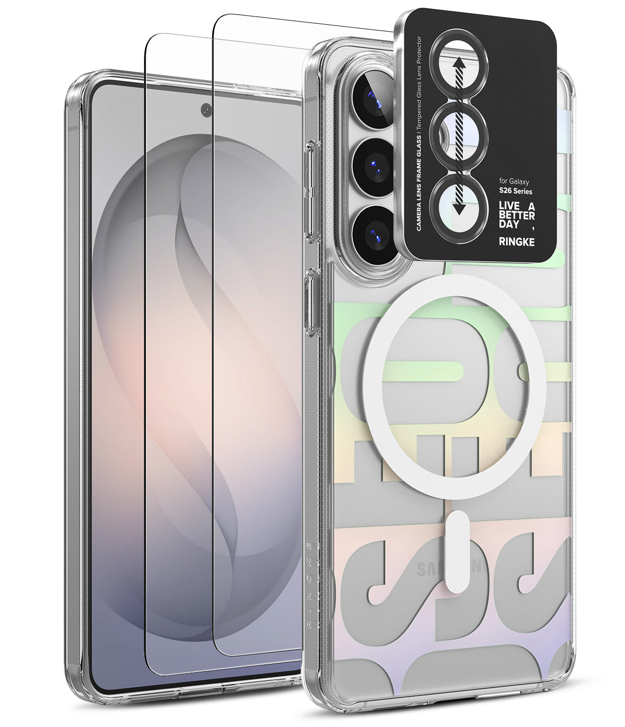 group-+ Screen Protector & Camera Lens Frame Glass (2P)