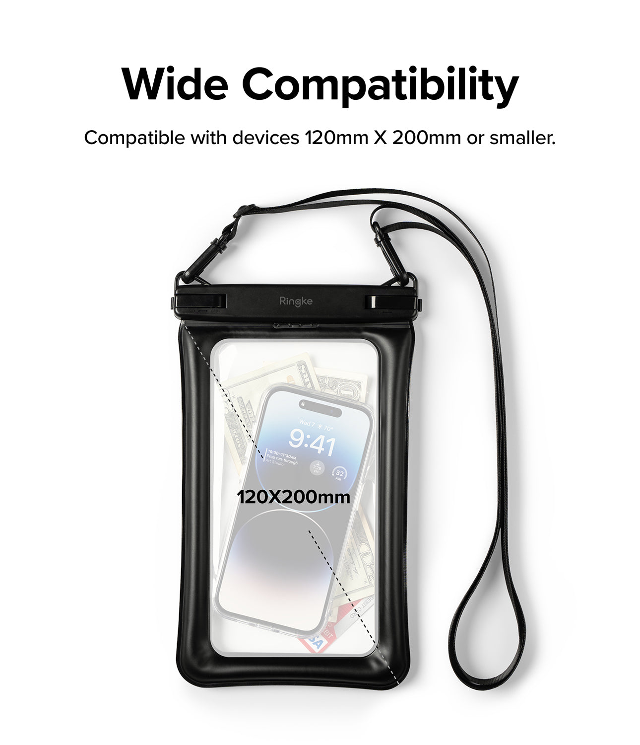 Ringke Waterproof Pouch Case | Floating - One Touch Lock - Floating Air Pockets - Large storage capacity