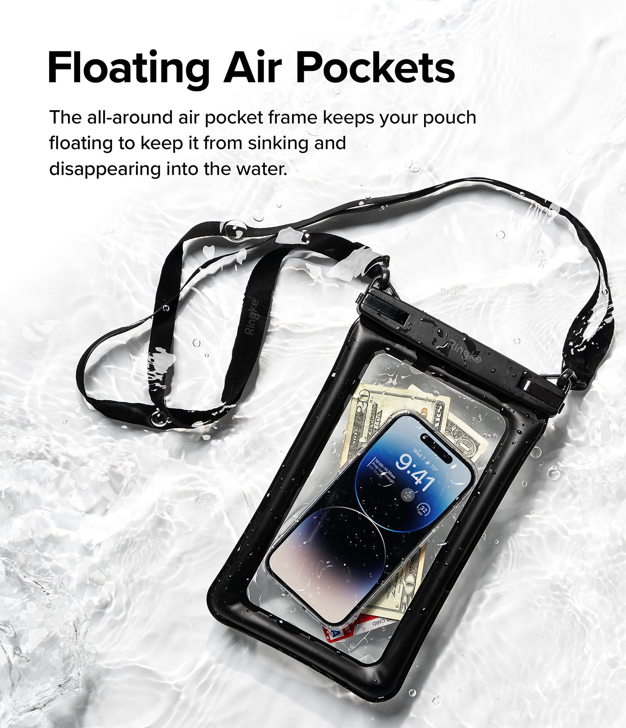 Ringke Waterproof Pouch Case | Floating - One Touch Lock - Floating Air Pockets - Large storage capacity