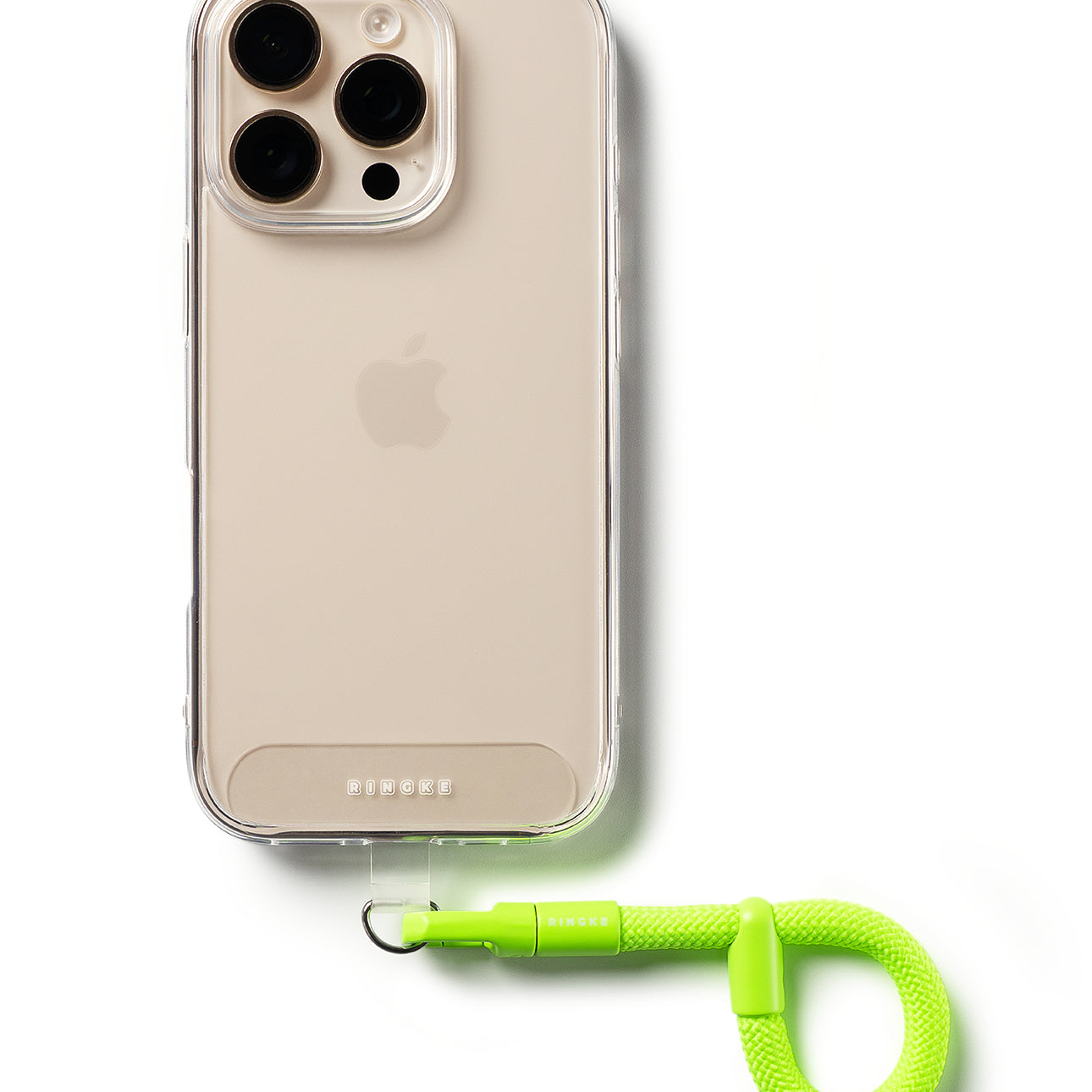 Holder Link Flow Finger Ring Front view | Neon Green