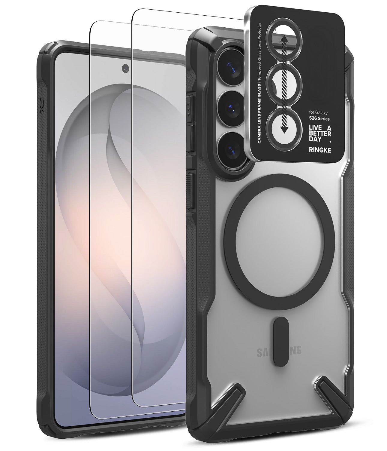 group-+ Screen Protector & Camera Lens Frame Glass (2P)