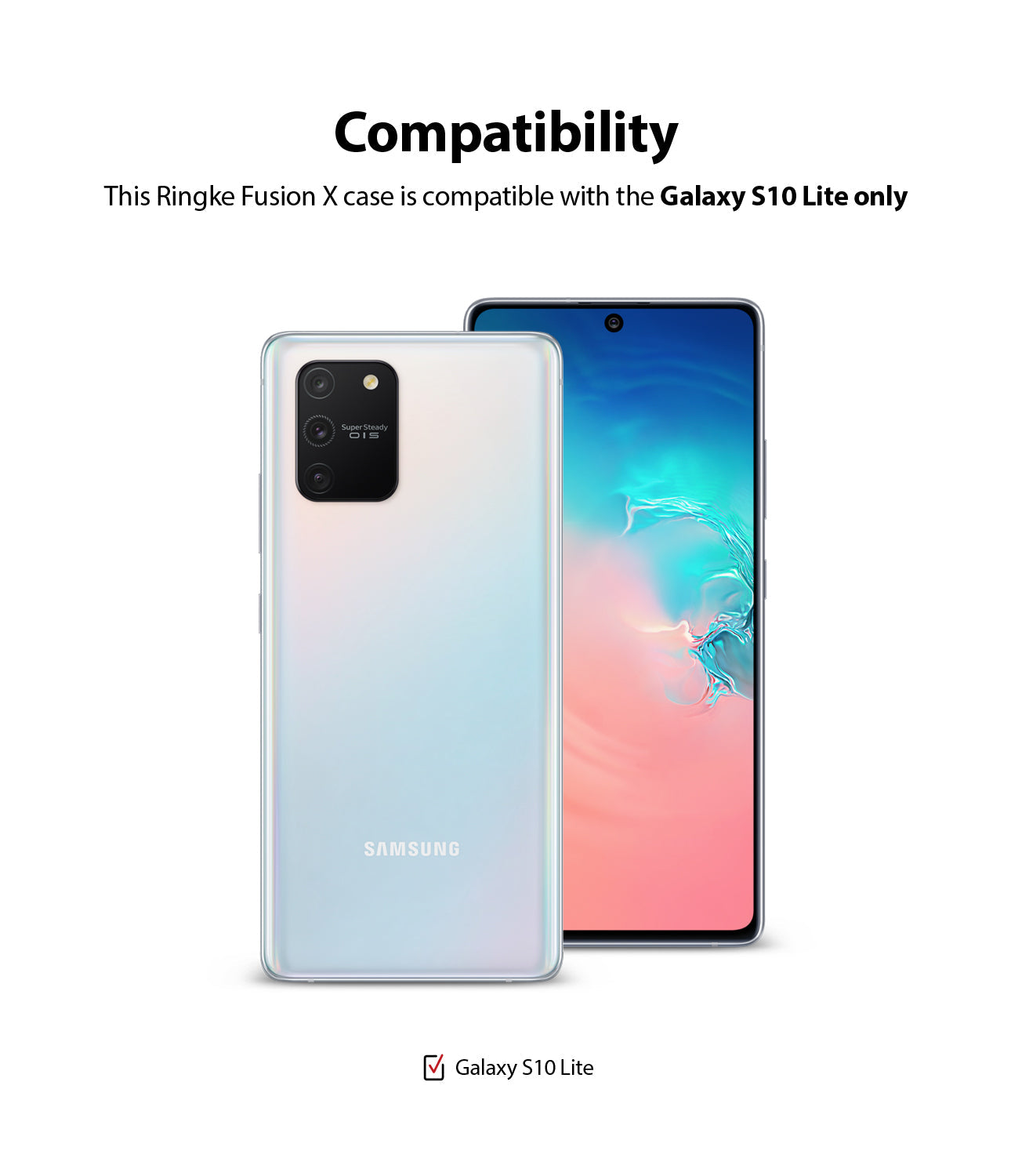 Ringke Fusion-X Case for Galaxy S10 Lite, Compatibility