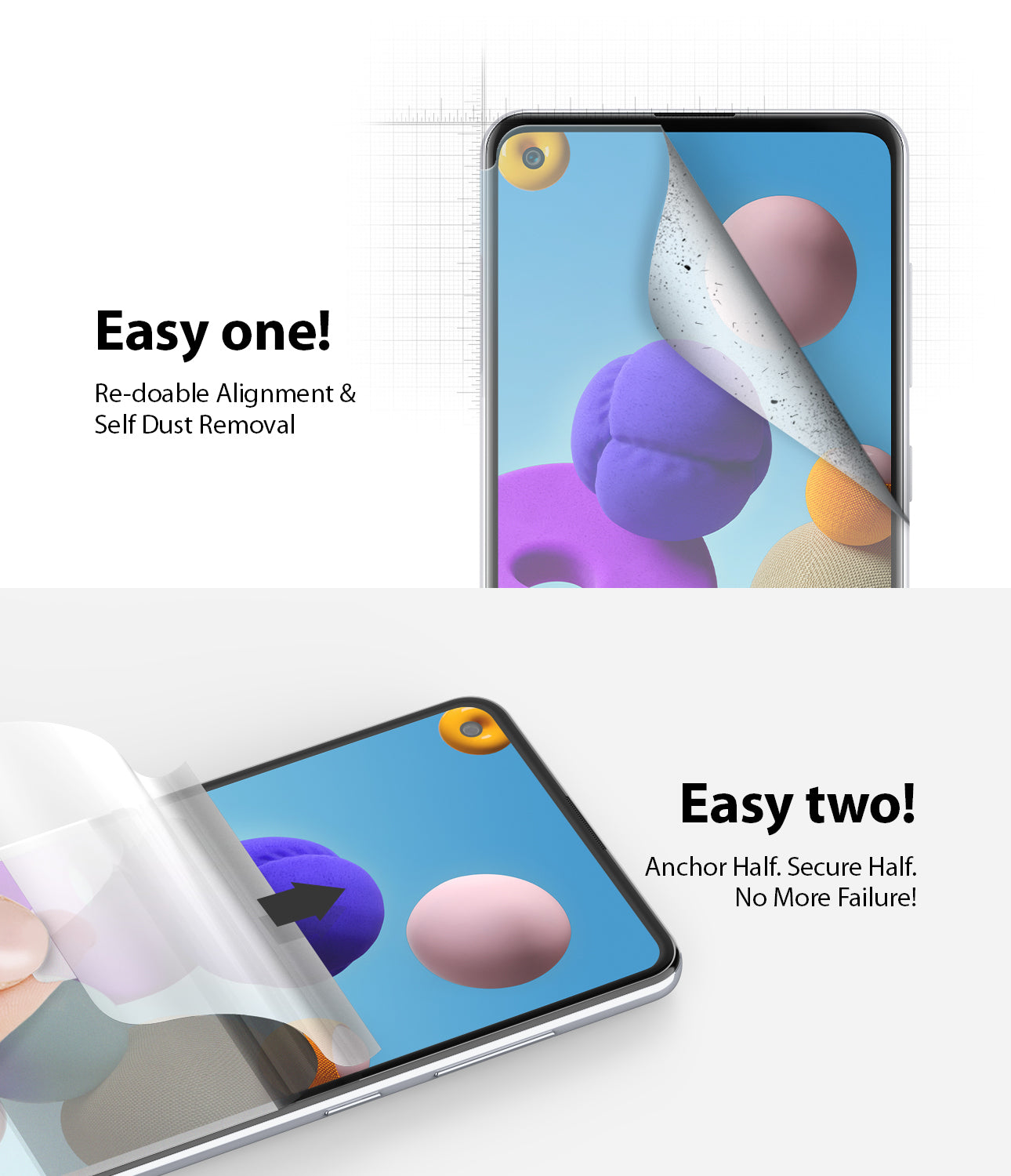 re-doable alignment and self dust removal
