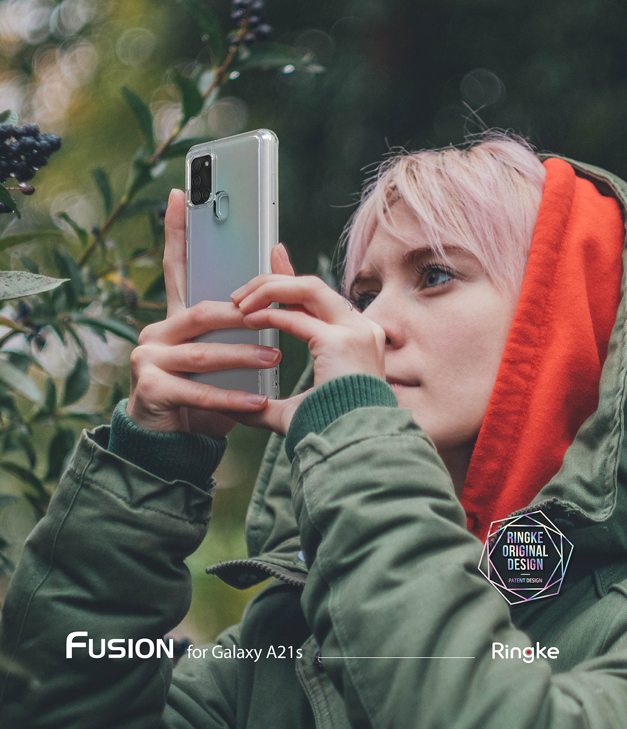 samsung galaxy a21s case - ringke fusion