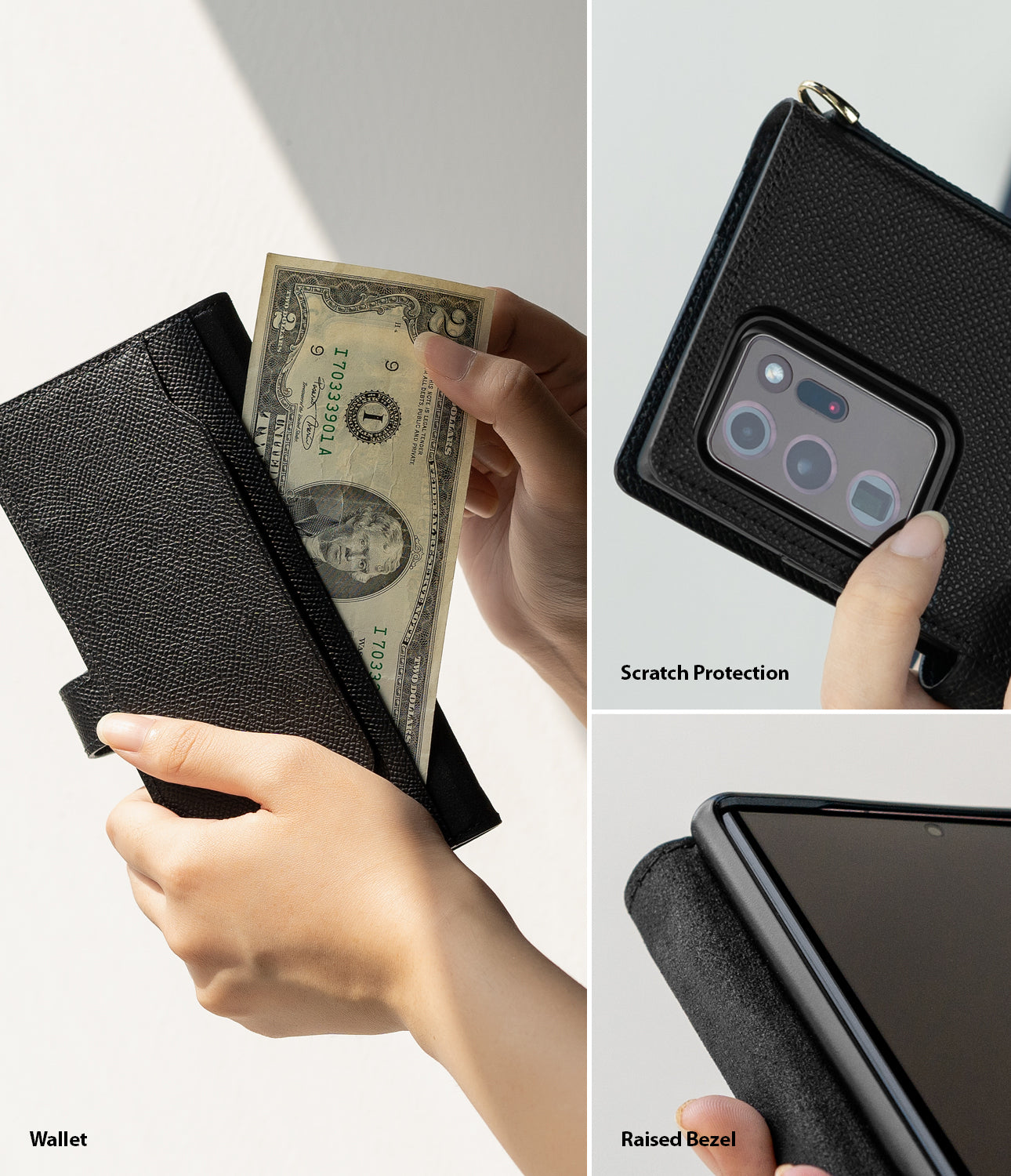 wallet / scartch protection / raised bezel