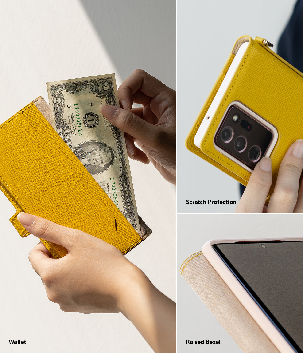 wallet / scartch protection / raised bezel