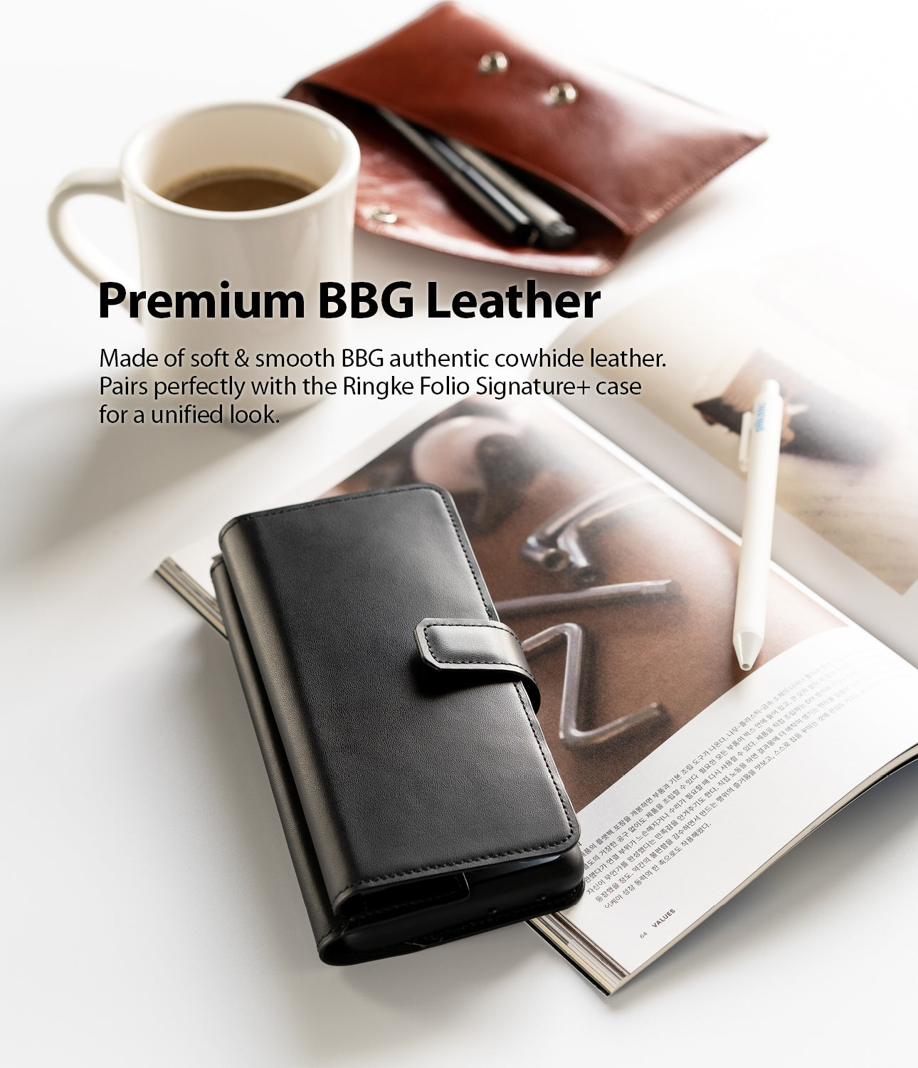 premium bbg leather - made of soft and smooth bbg authentic cowhide leather