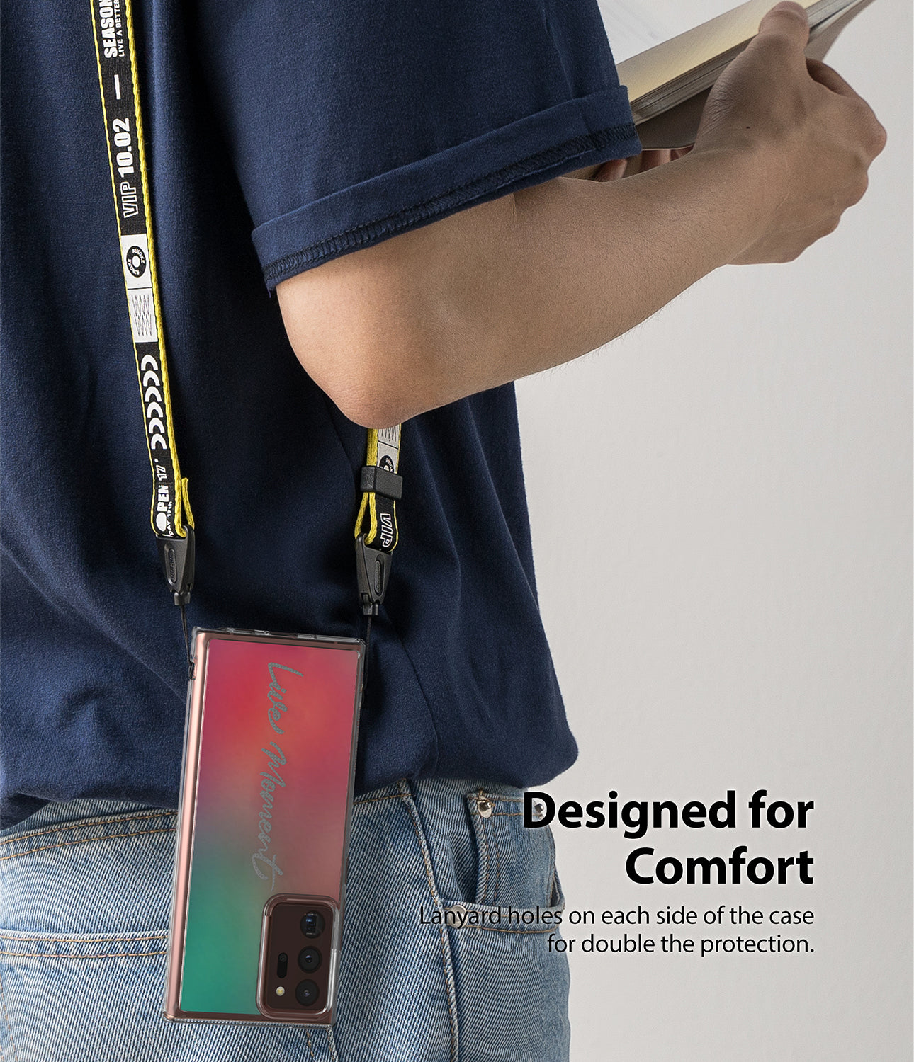 lanyard holes on each side of the case for double the protection