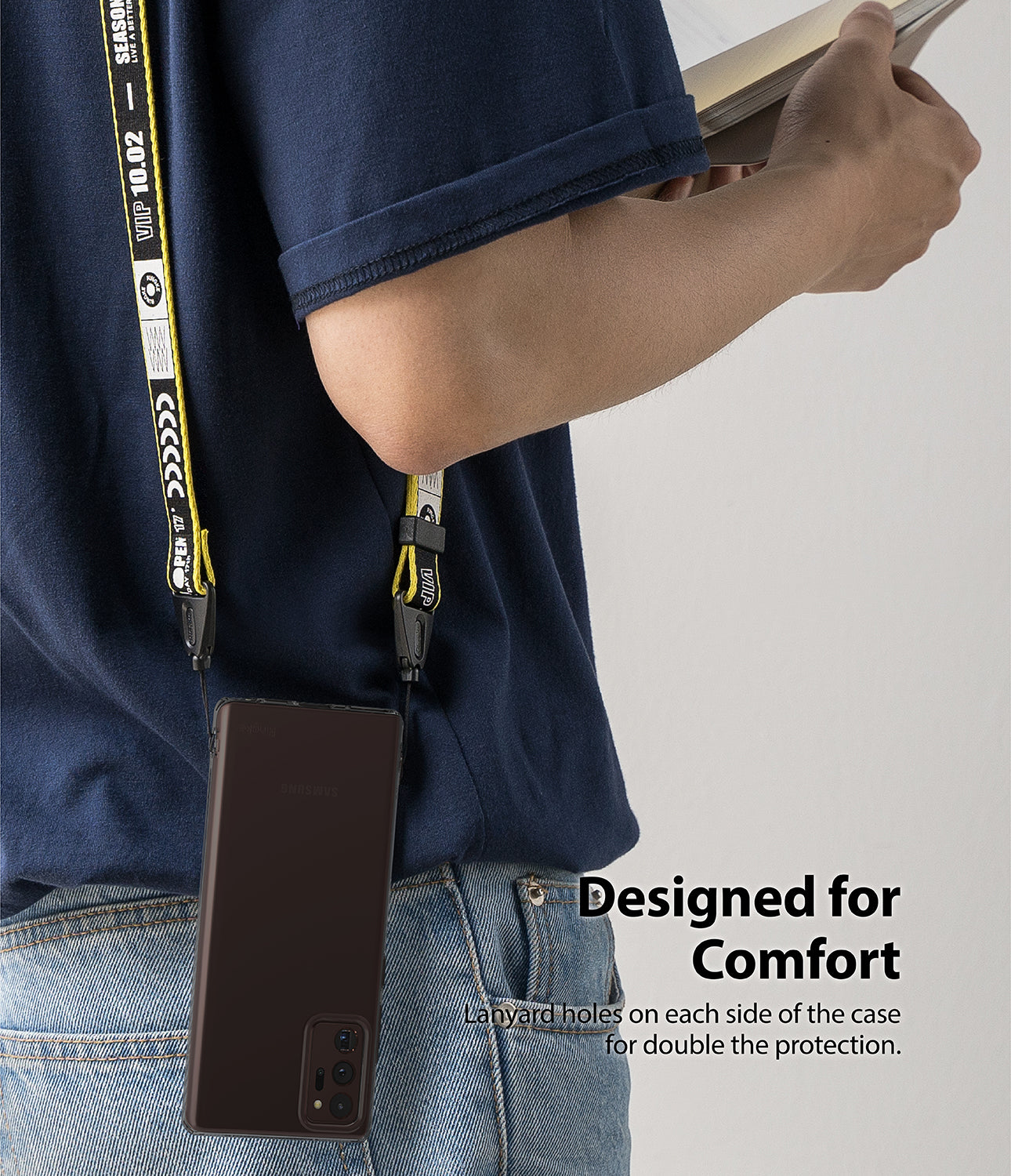 lanyard holes on each side of the case for double the protection