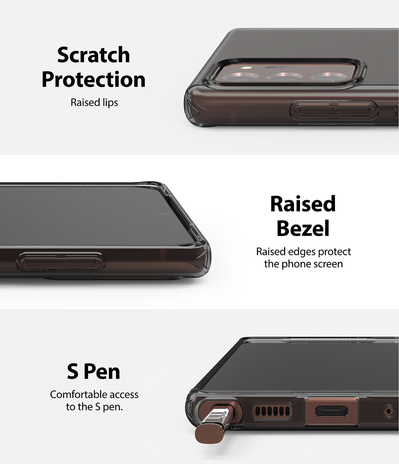 scratch resistant with raised lips and bezel