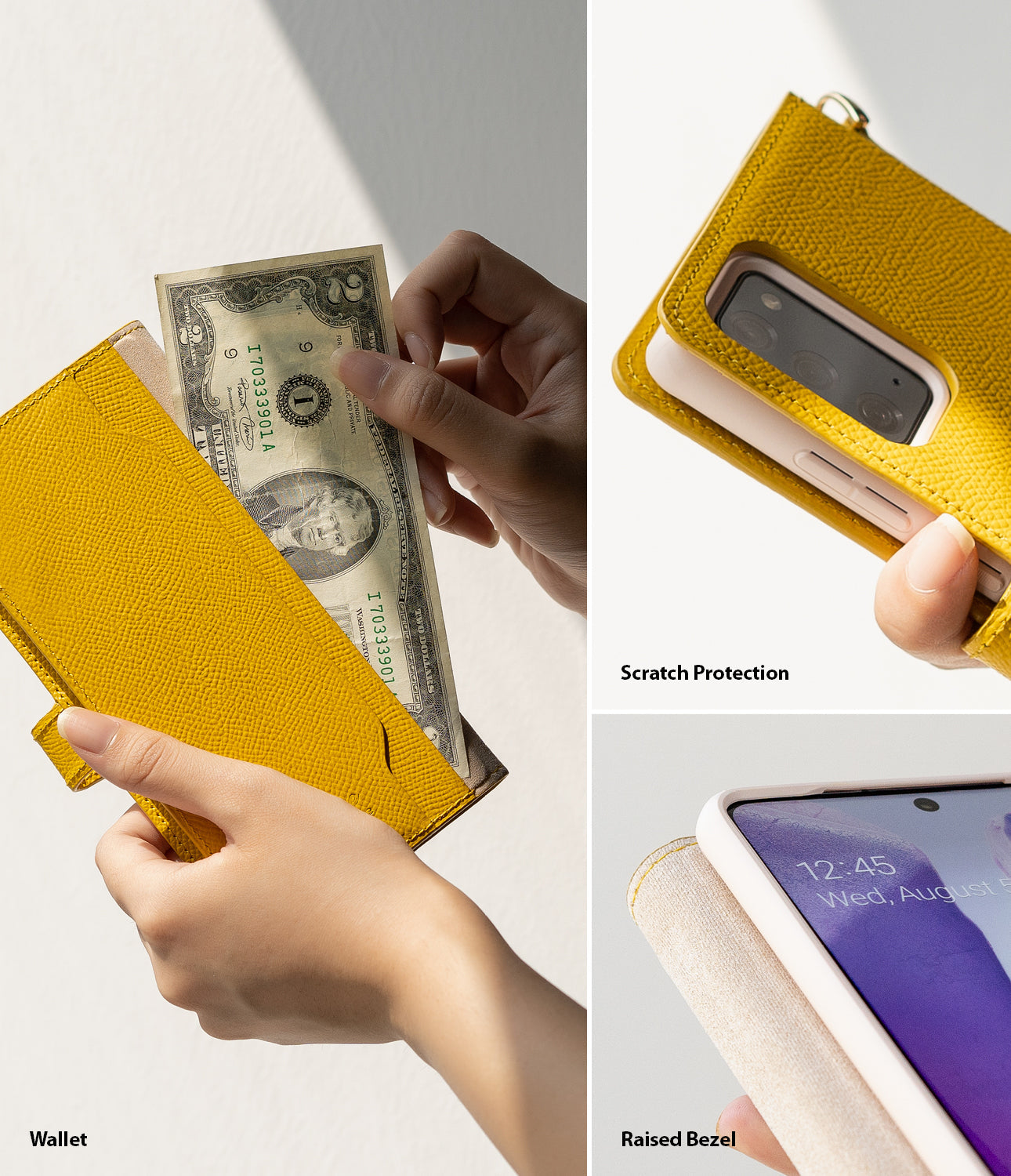 wallet / scartch protection / raised bezel