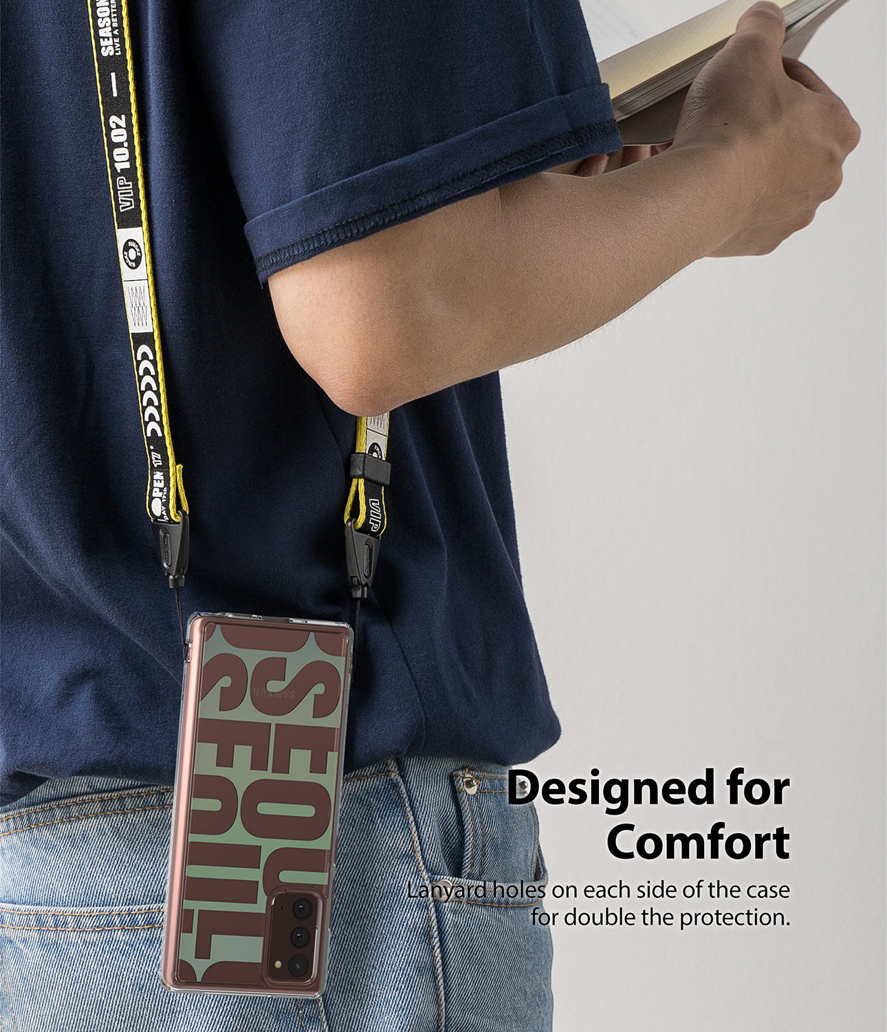 lanyard holes on each side of the case for double the protection