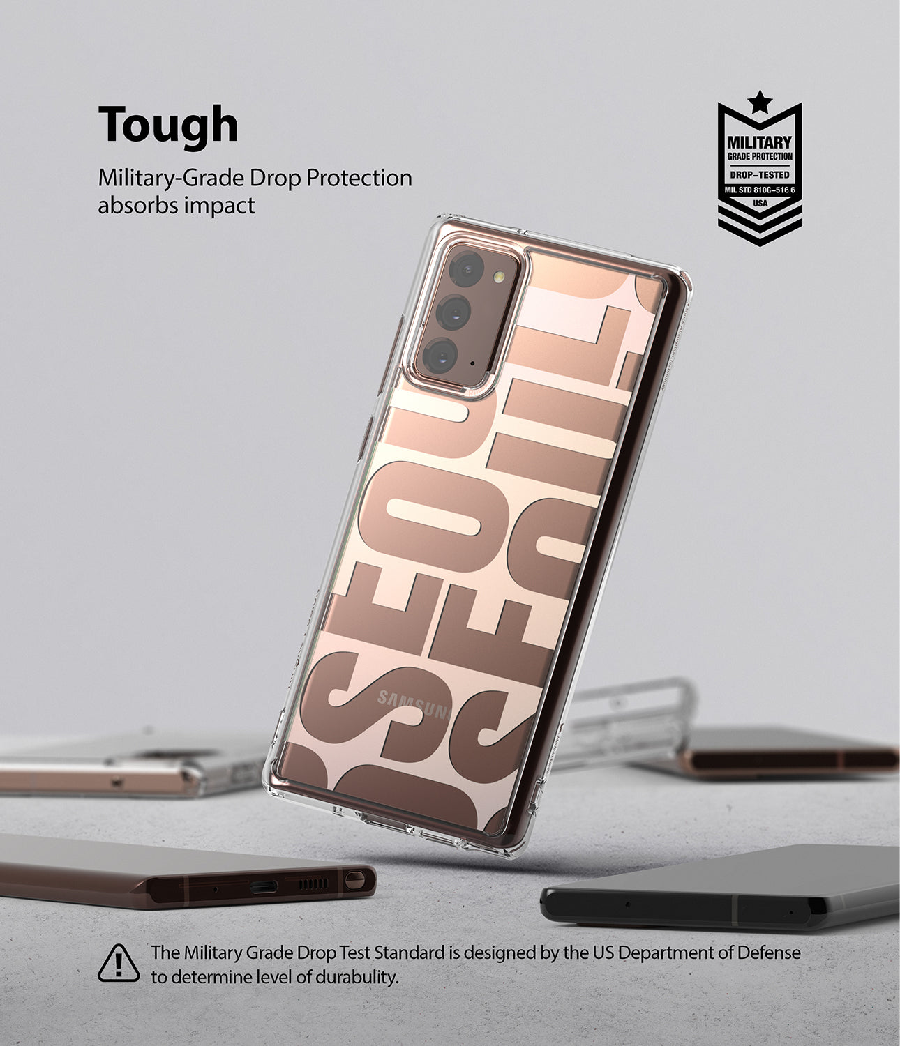 military grade drop protection absorbs impact