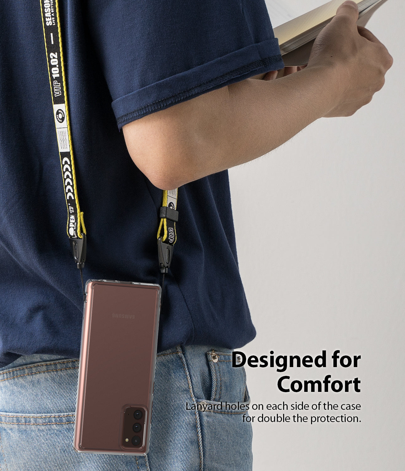 lanyard holes on each side of the case for double the protection