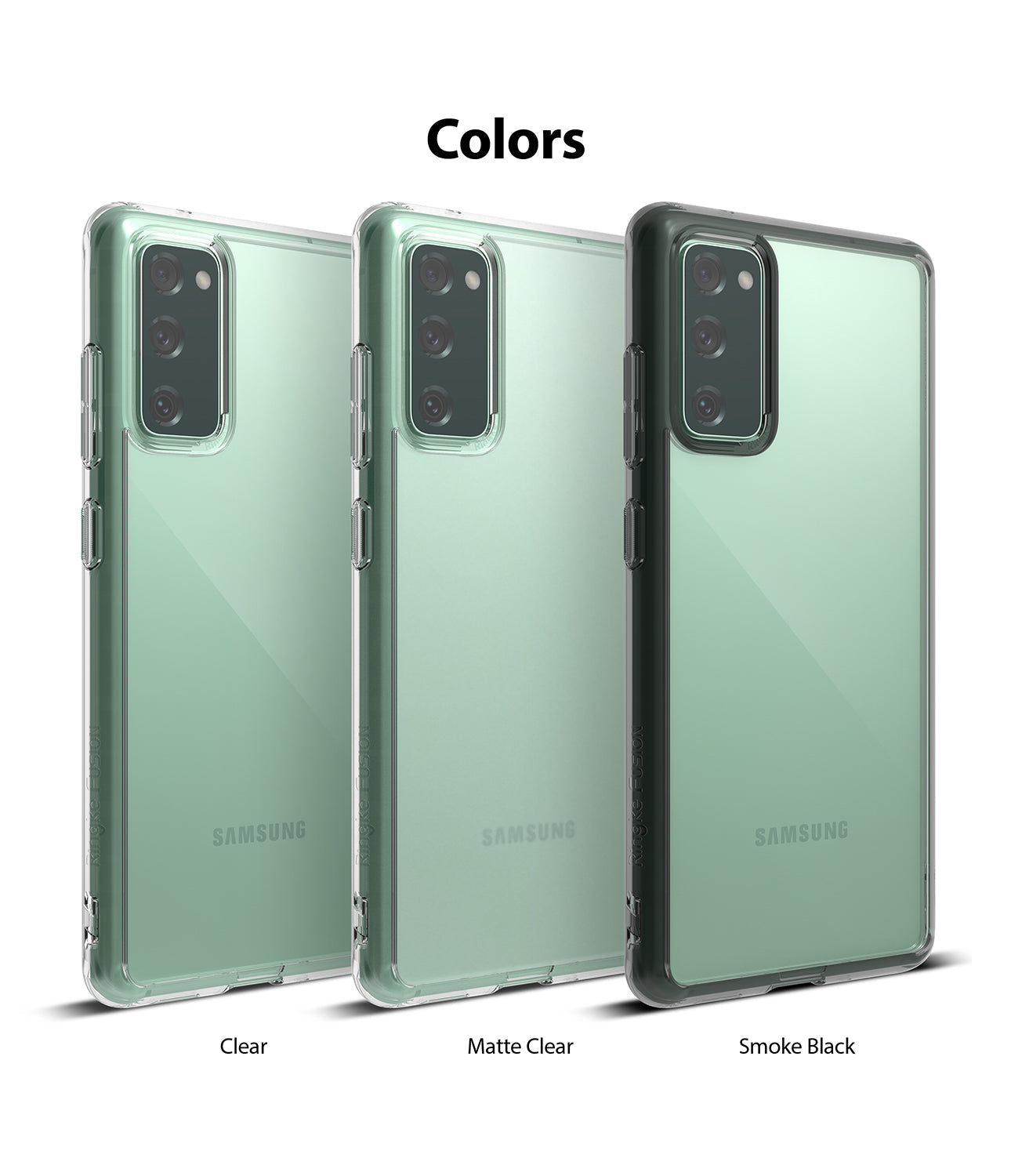 available in clear, matte clear, smoke black