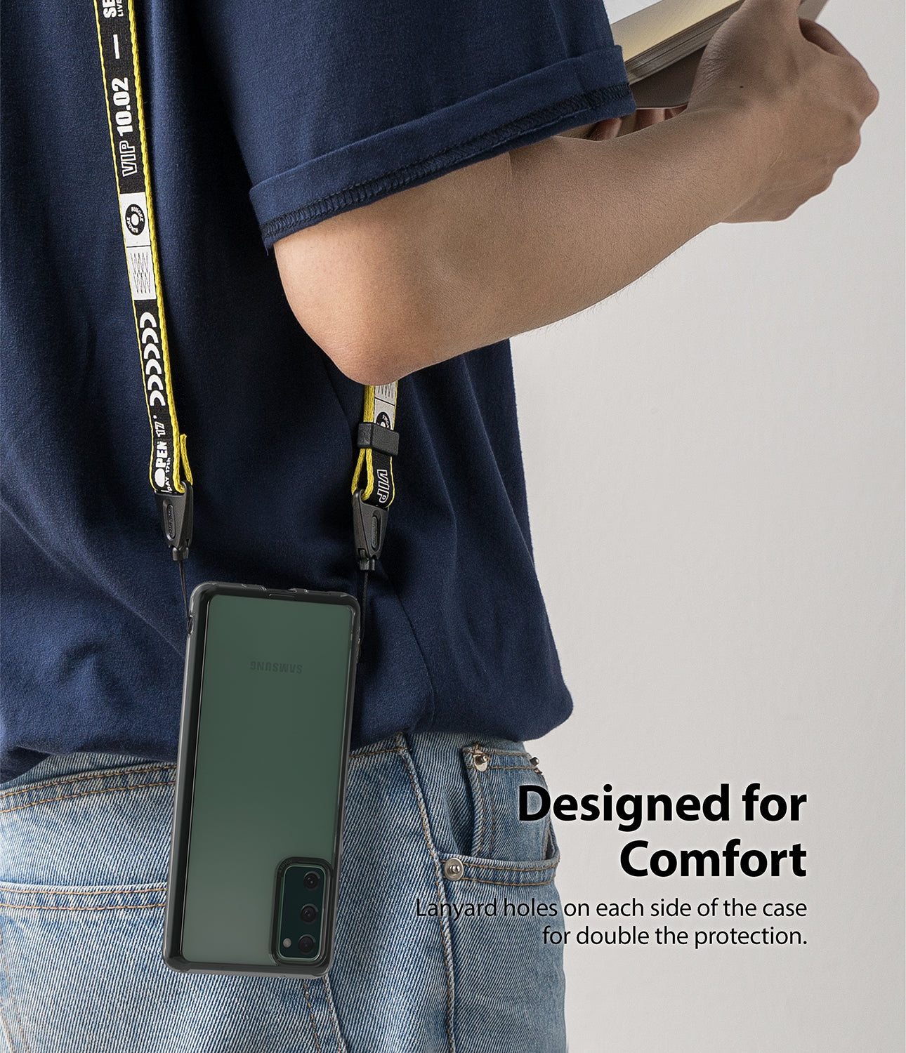 lanyard holes on each side of the case for double the protection