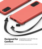 ringke galaxy s20 air-s case 5G, Coral, Lavender Gray, Pink Sand, Slim Case, designed for comfort, lanyard holes
