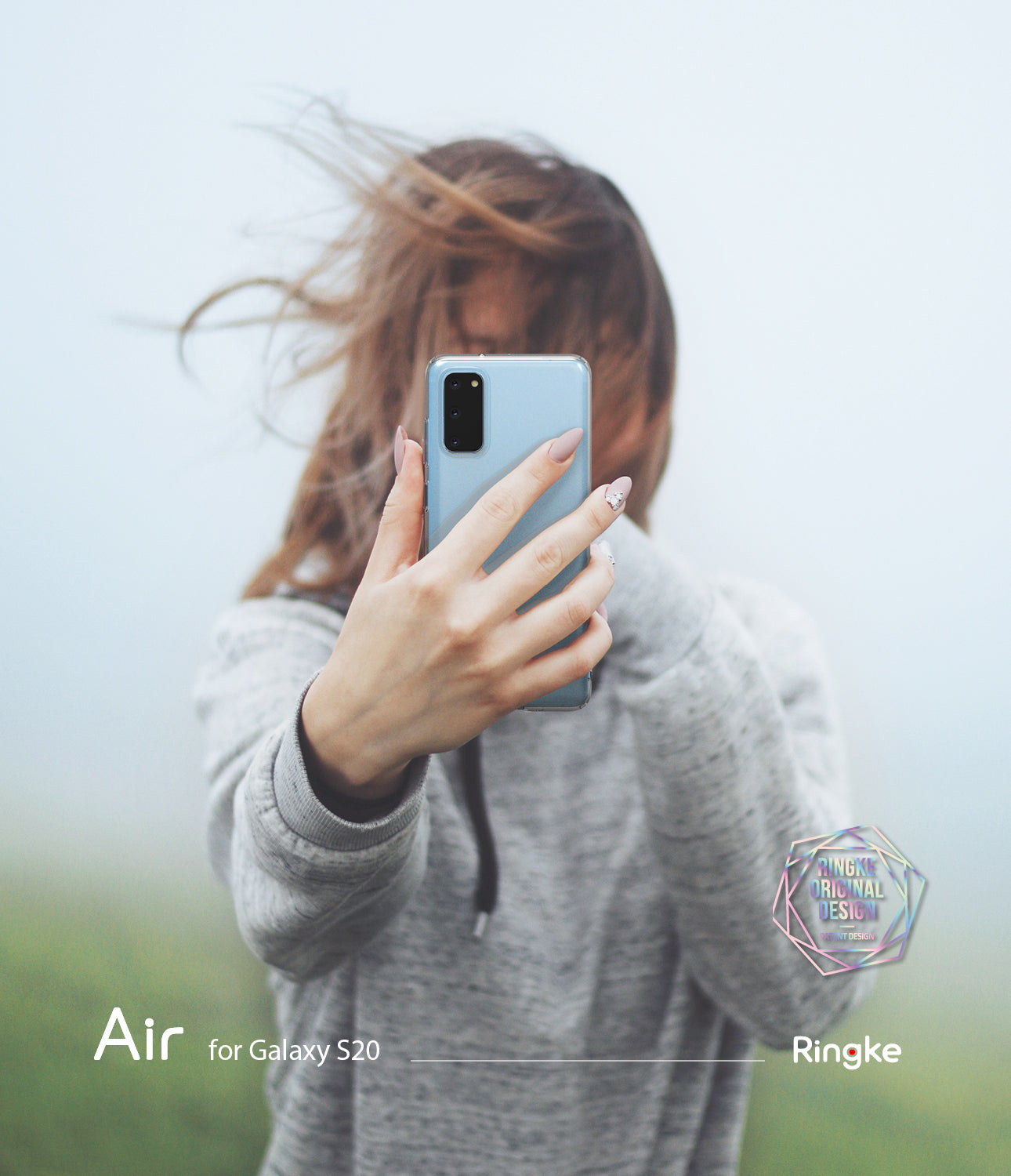 Ringke Galaxy S20, AIR CASE, clear, smoke black, lightweight, comfortable grip